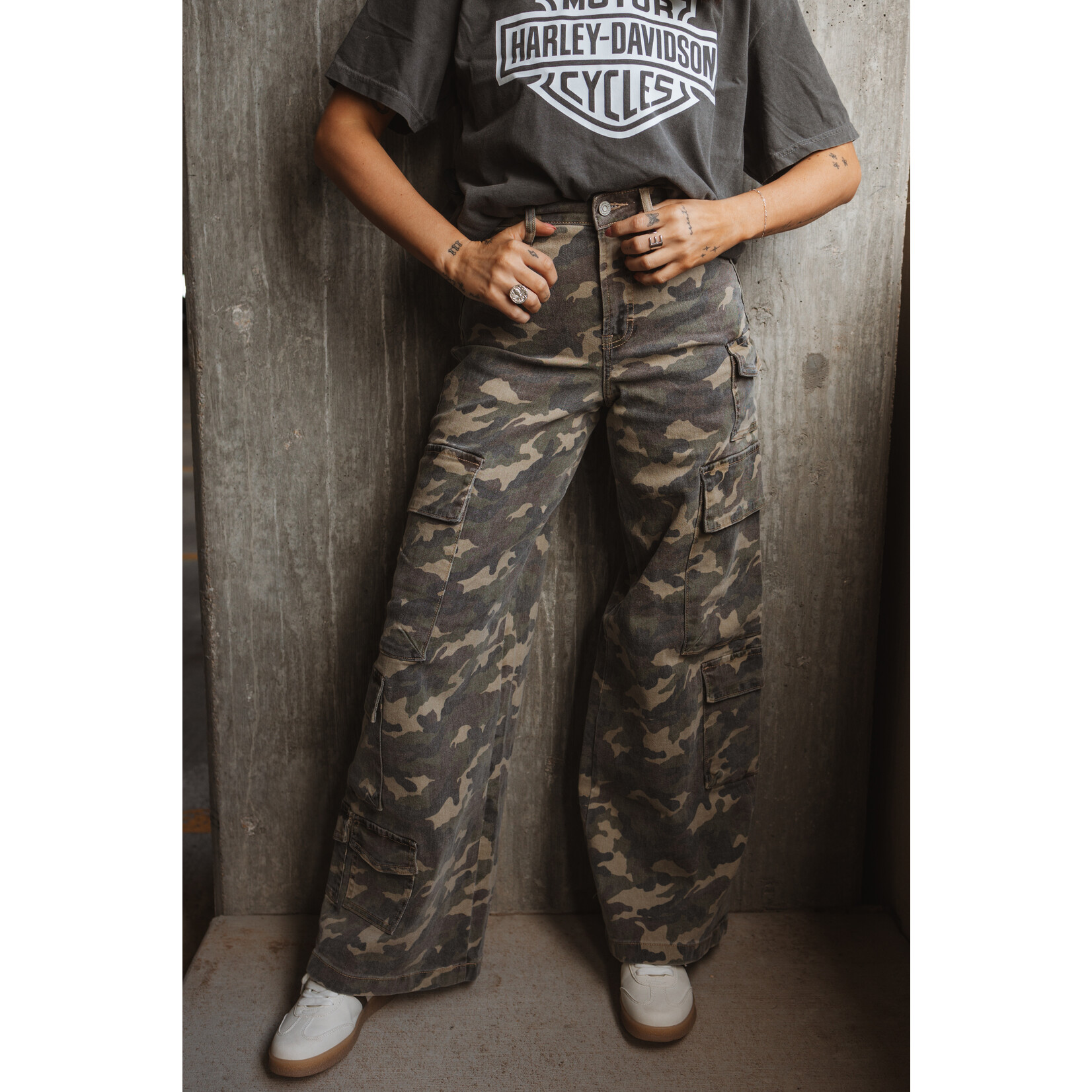 Nori High Rise Wide Leg Cargo