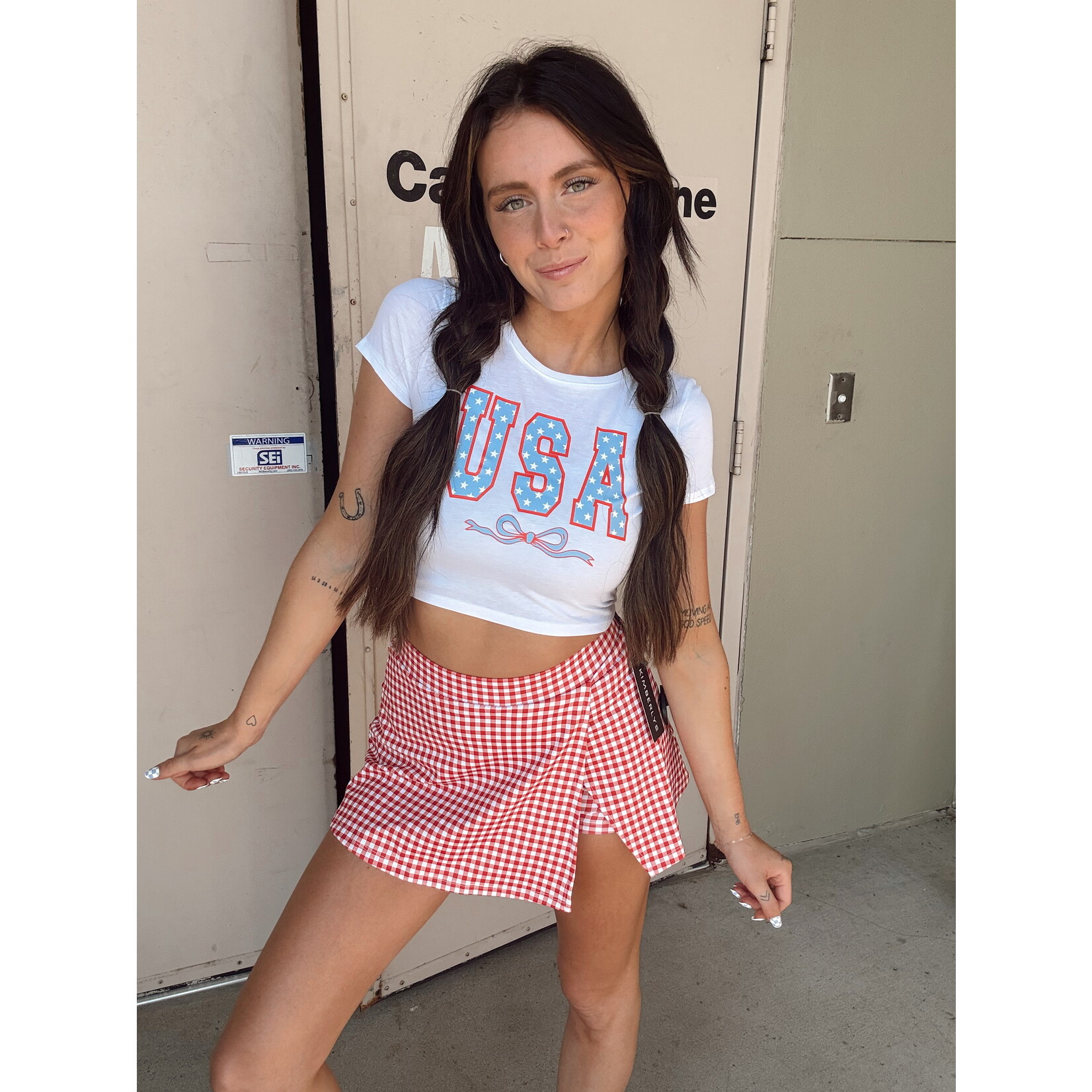 Bella+Canvas USA Bow Baby Tee