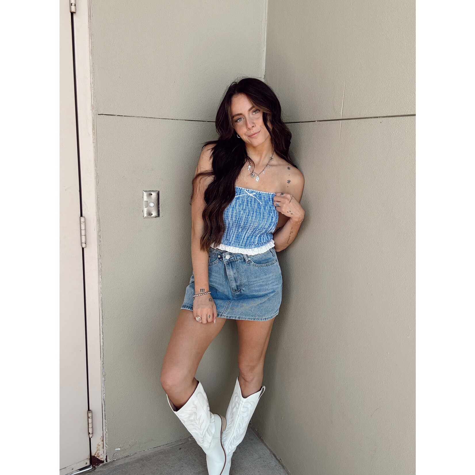 Ruffled Tube Top