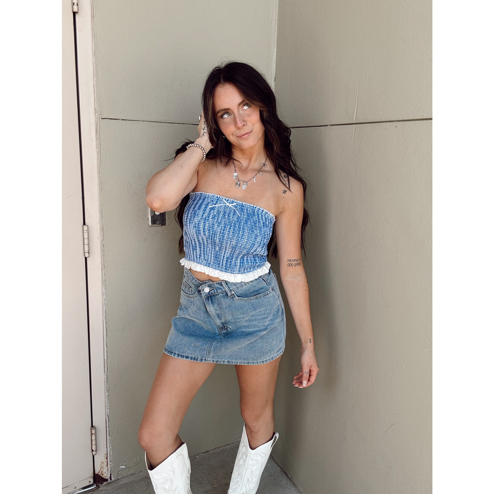 Ruffled Tube Top