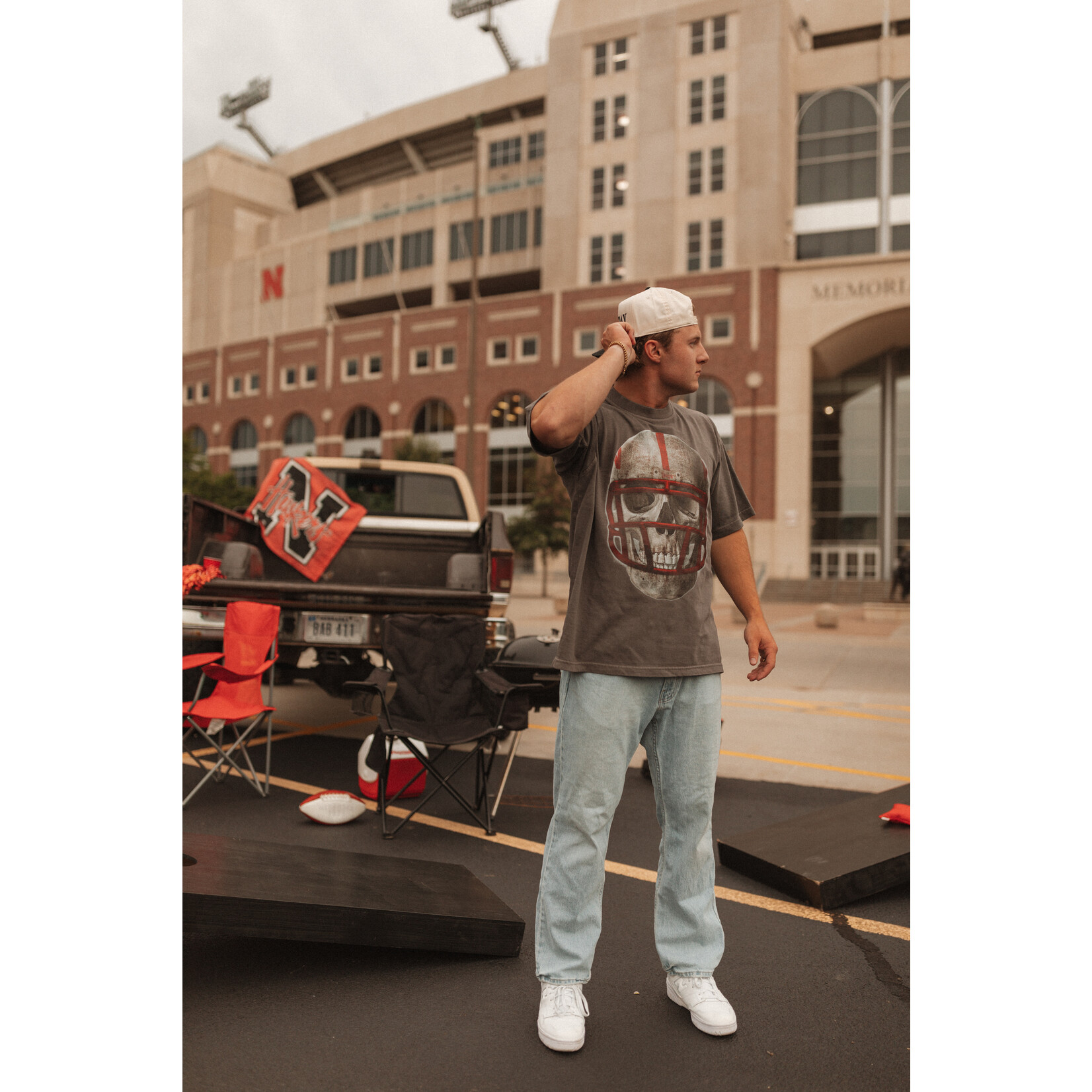 Husker Skull Helmet Tee