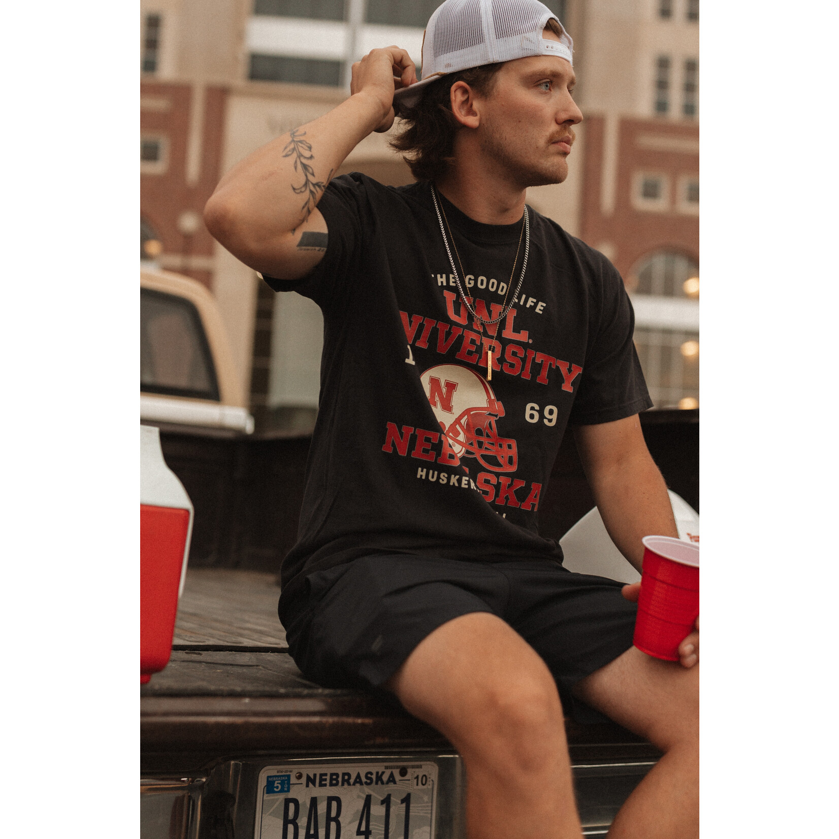comfort colors UNL University Helmet Tee