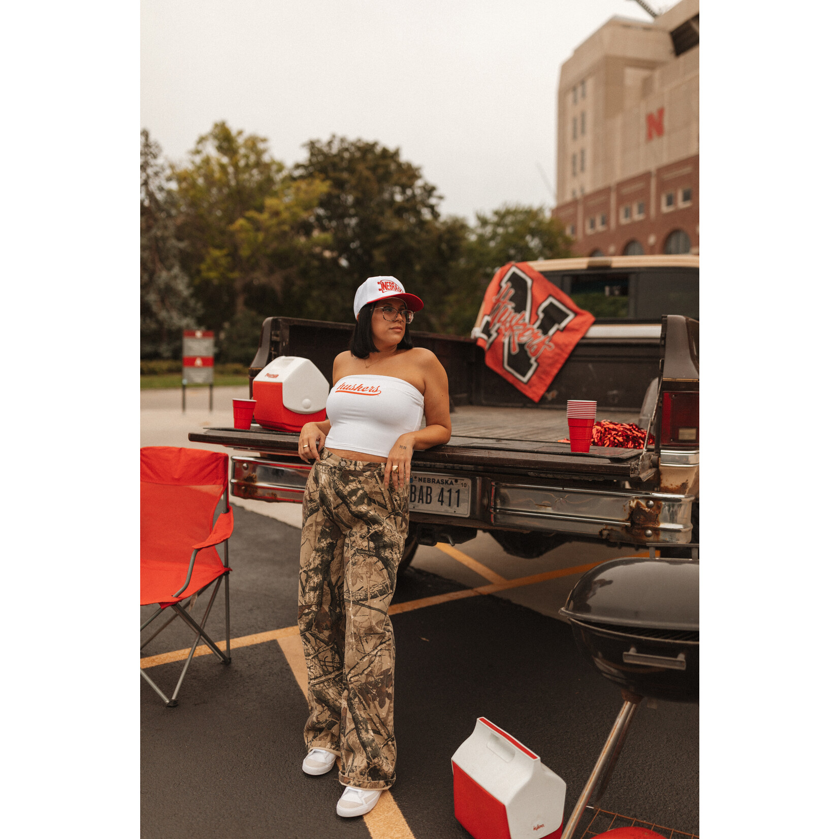 love poem Huskers Swoosh Tube Top