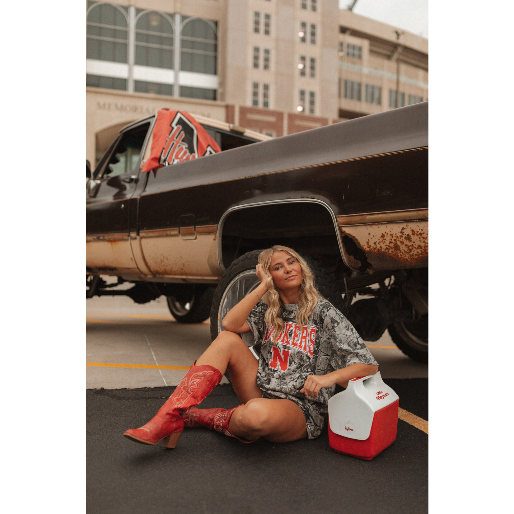 Cotton Collective Huskers N Camo Tee