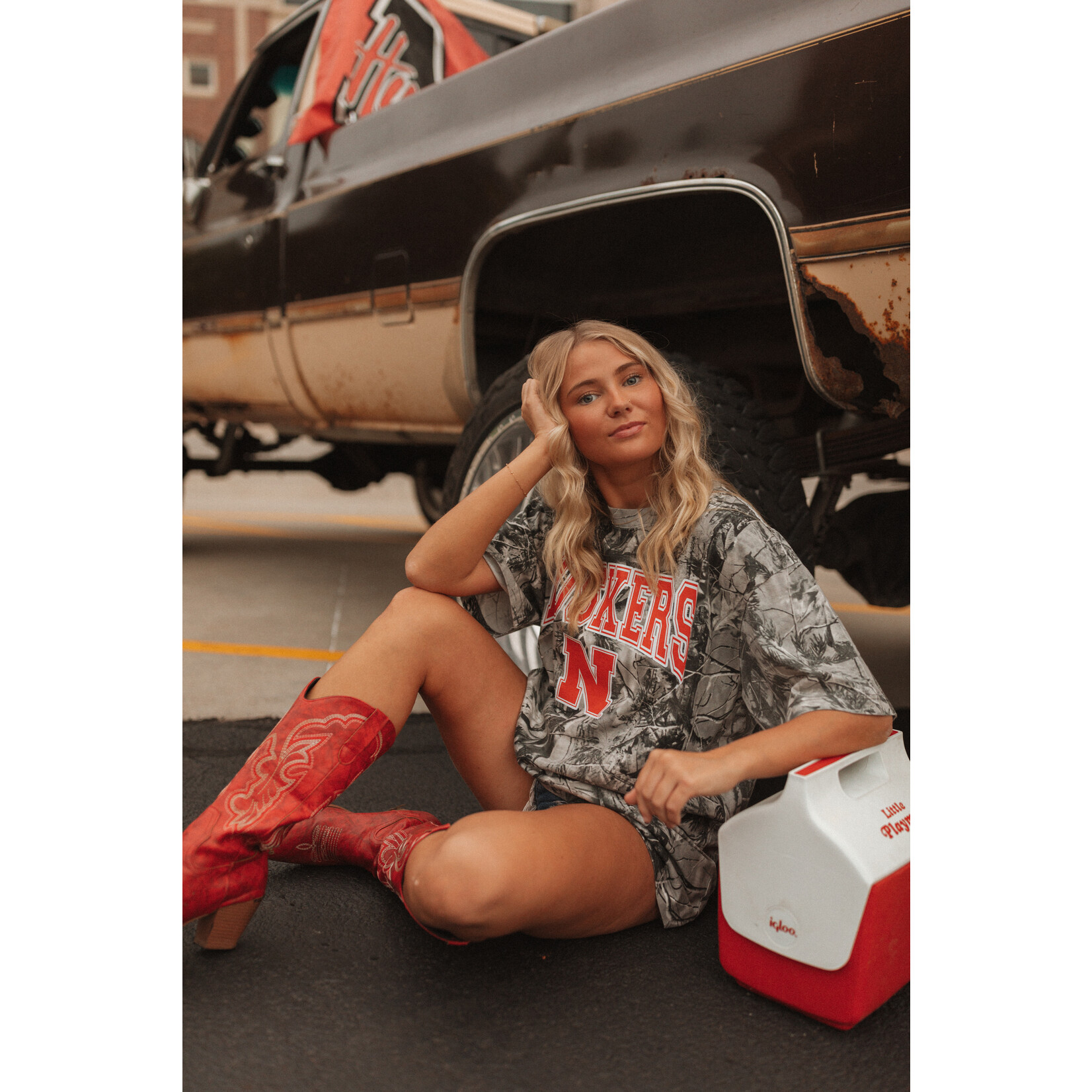 Cotton Collective Huskers N Camo Tee