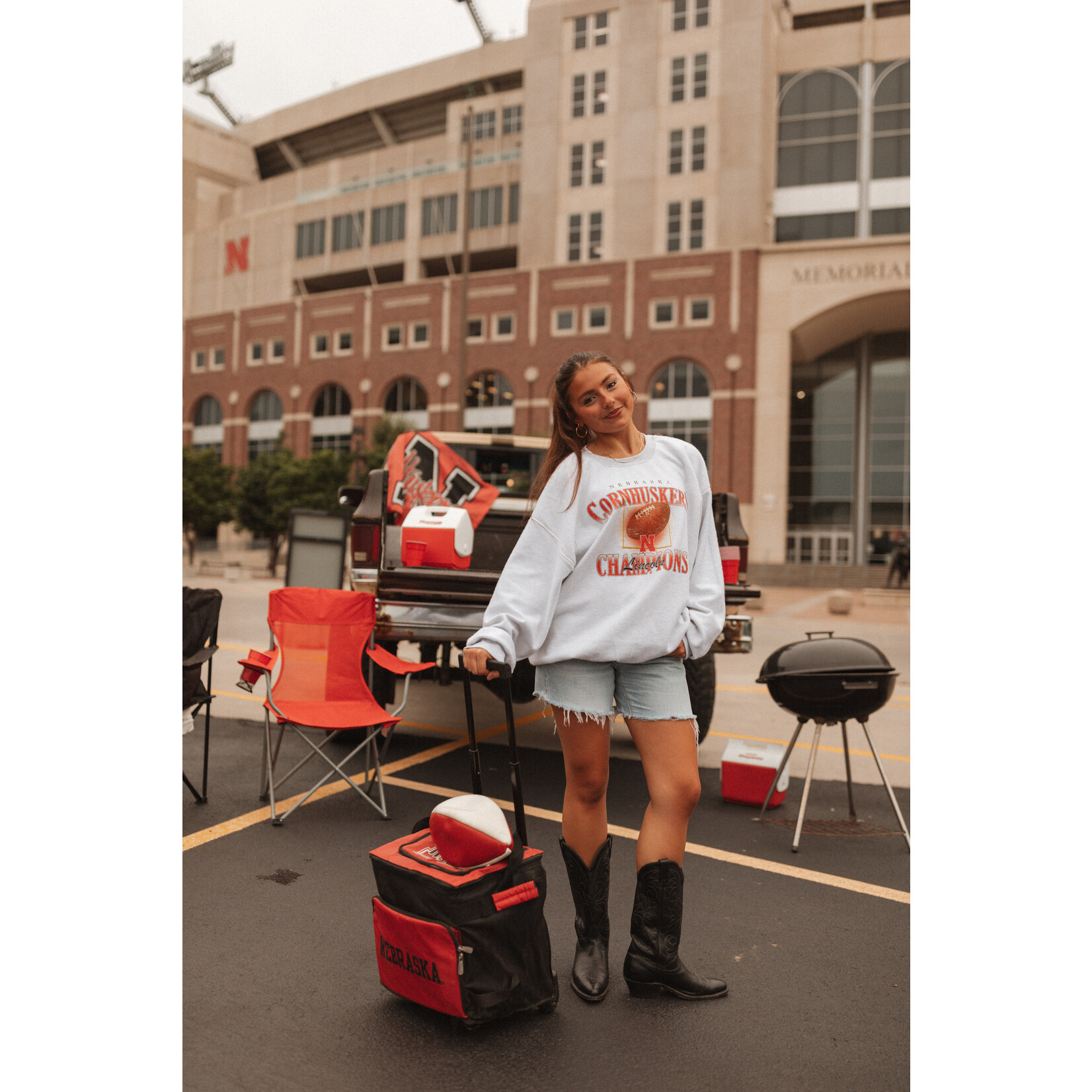 Gildan Cornhuskers Goal Post Inside Out Crew