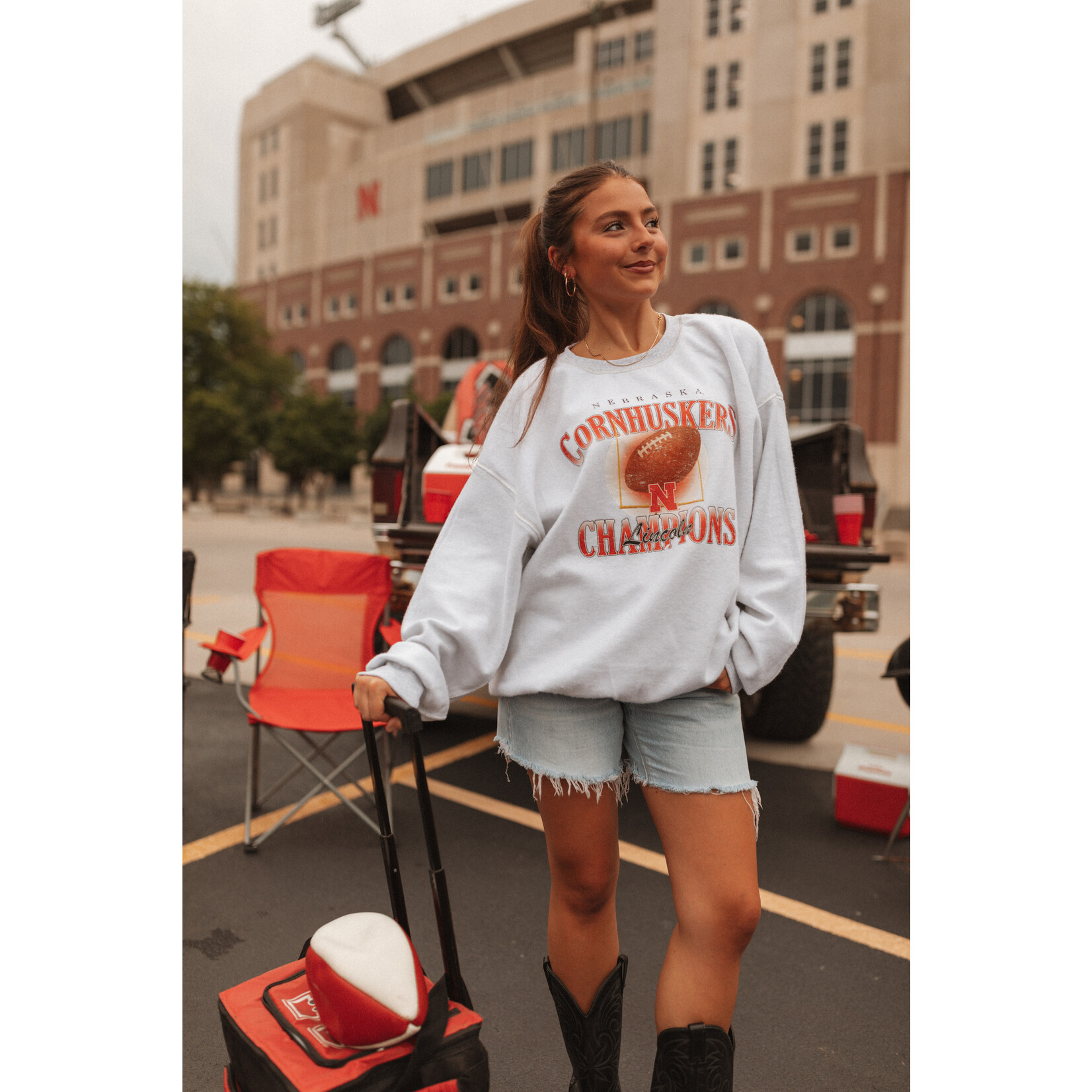 Gildan Cornhuskers Goal Post Inside Out Crew