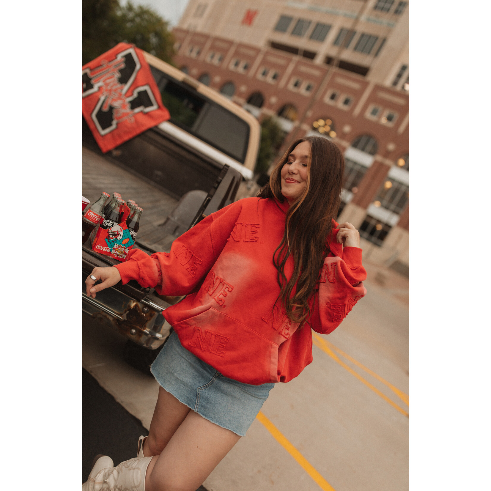 Faded NE Stitch Hoodie