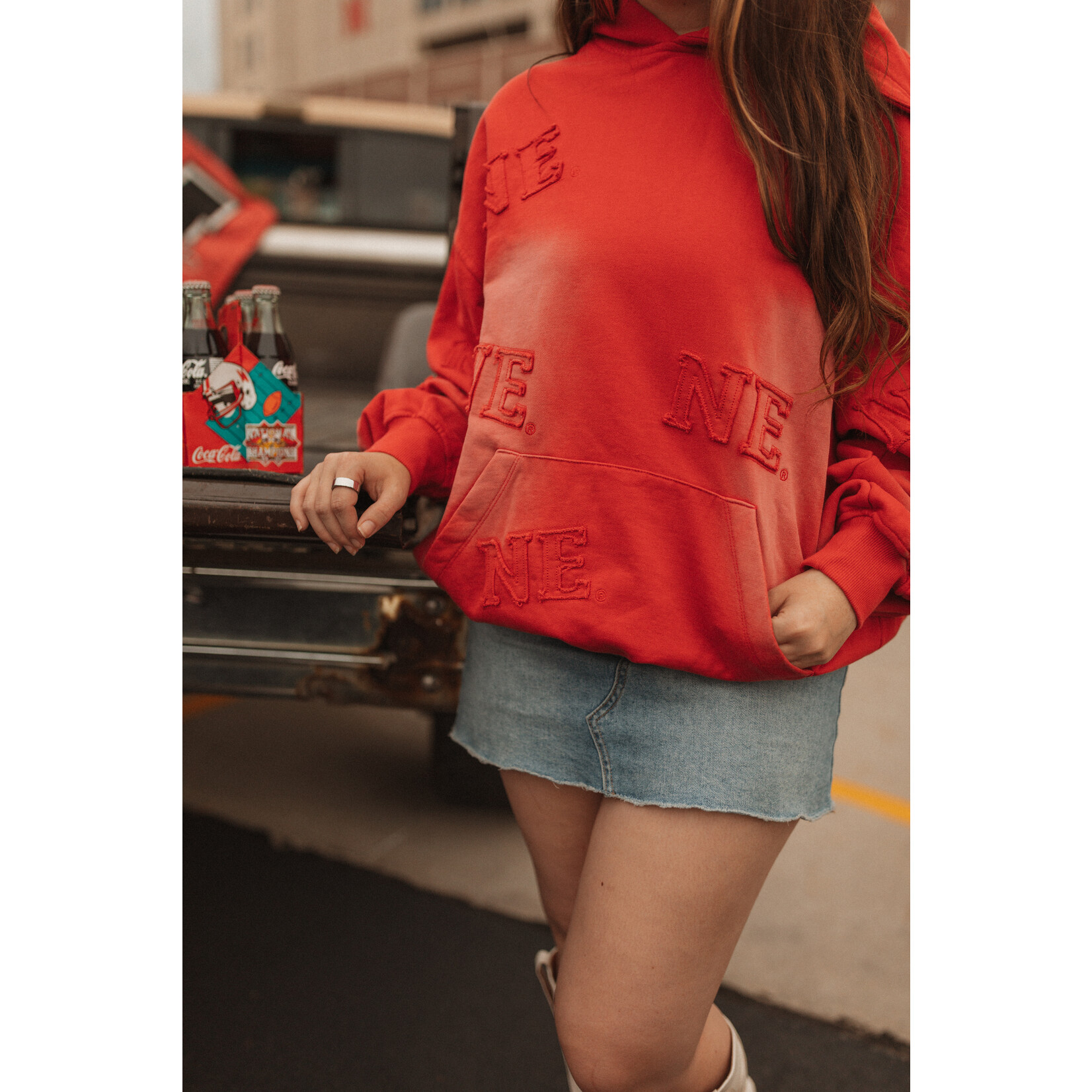 Faded NE Stitch Hoodie