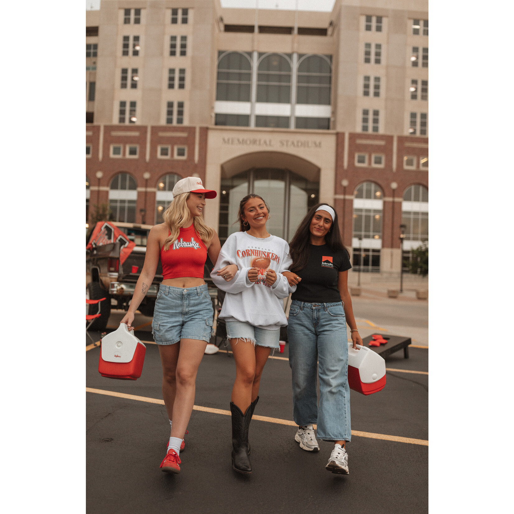 Nebraska Cursive Two Tone Patch Tank