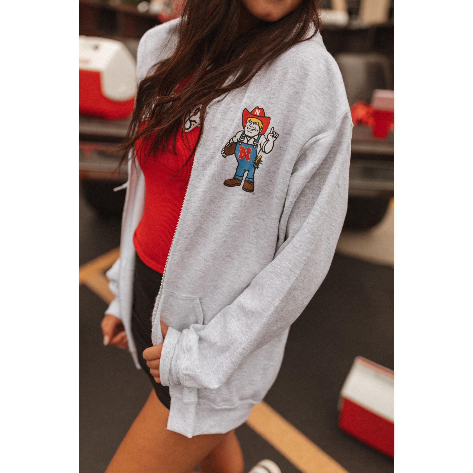 Gildan Huskers Memorial Stadium Herbie Zip Up