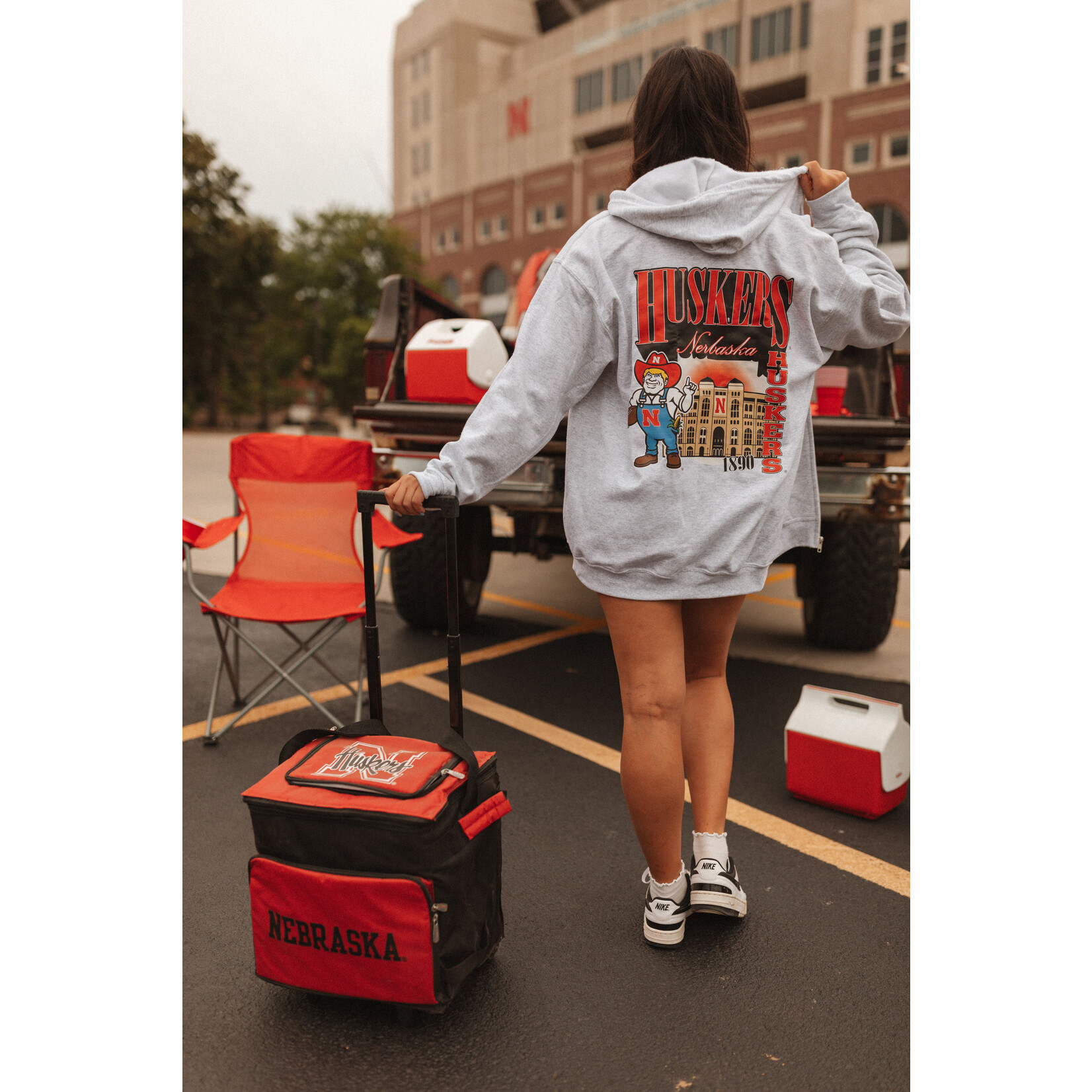 Gildan Huskers Memorial Stadium Herbie Zip Up