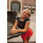 GBR Emb Ringer Ribbed Seamless Top