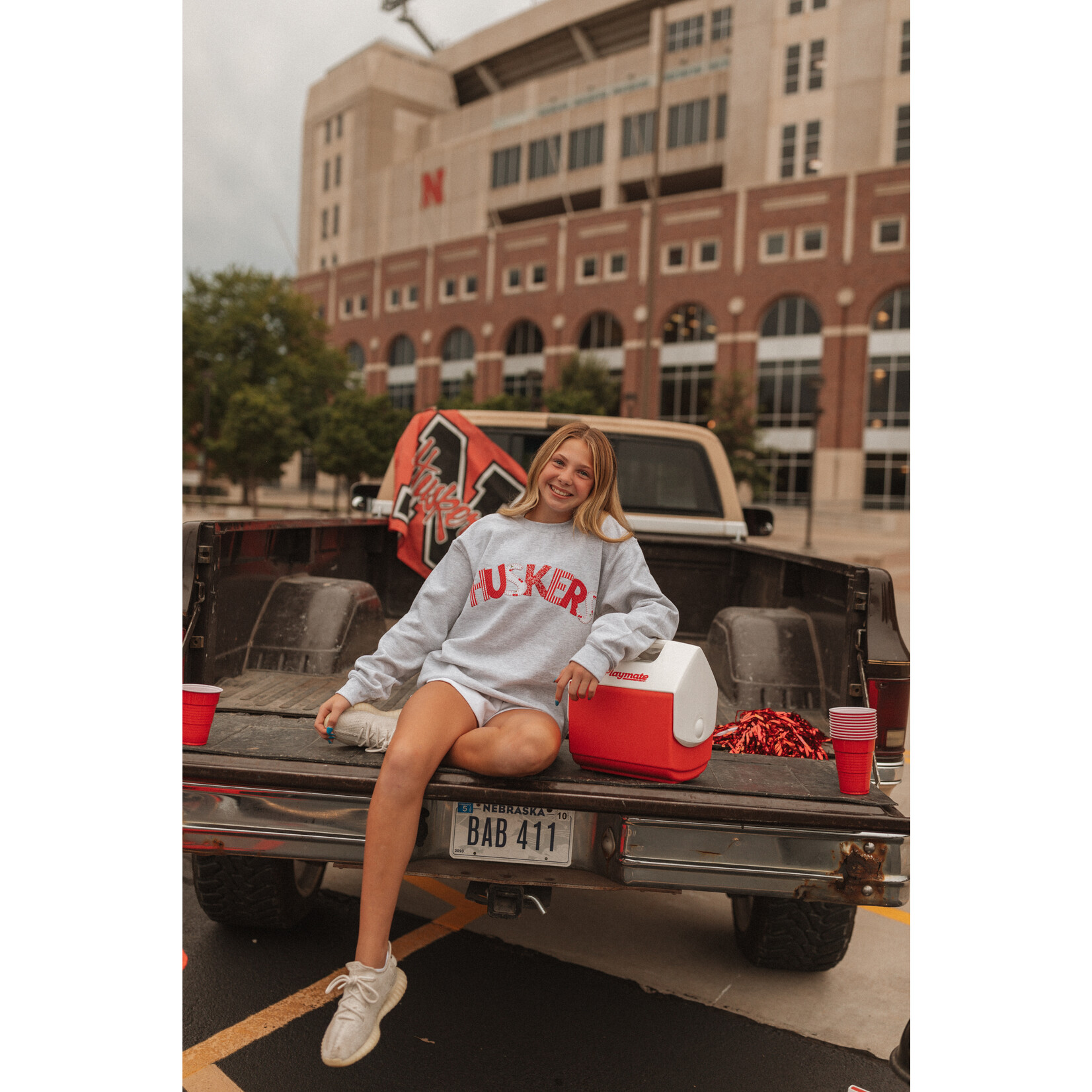 Gildan Huskers Patchwork Crew