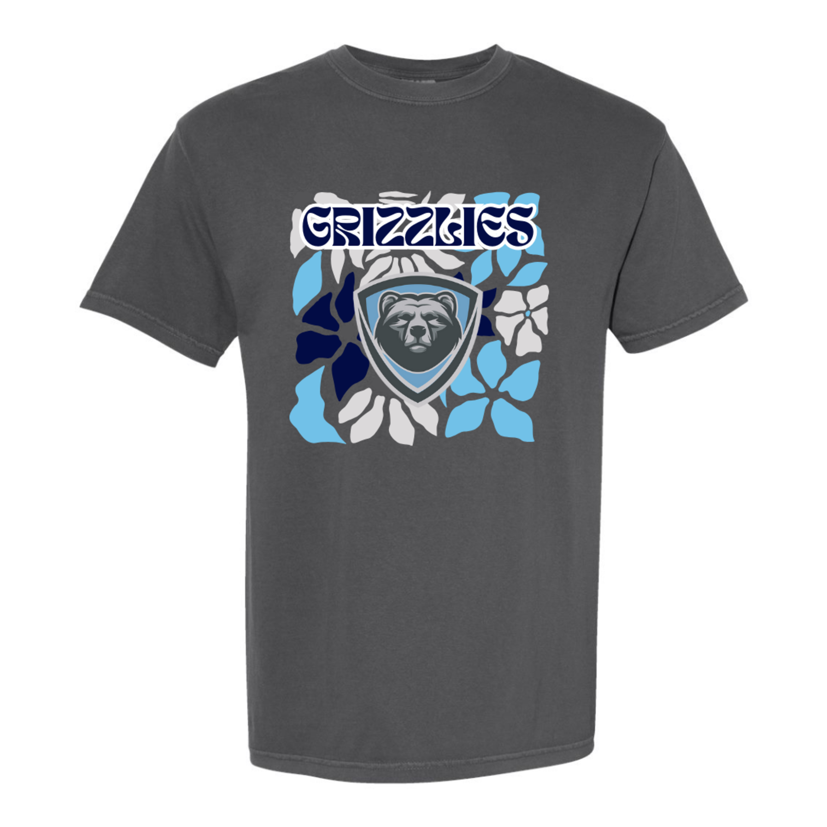 comfort colors Grizzlies Floral Tee