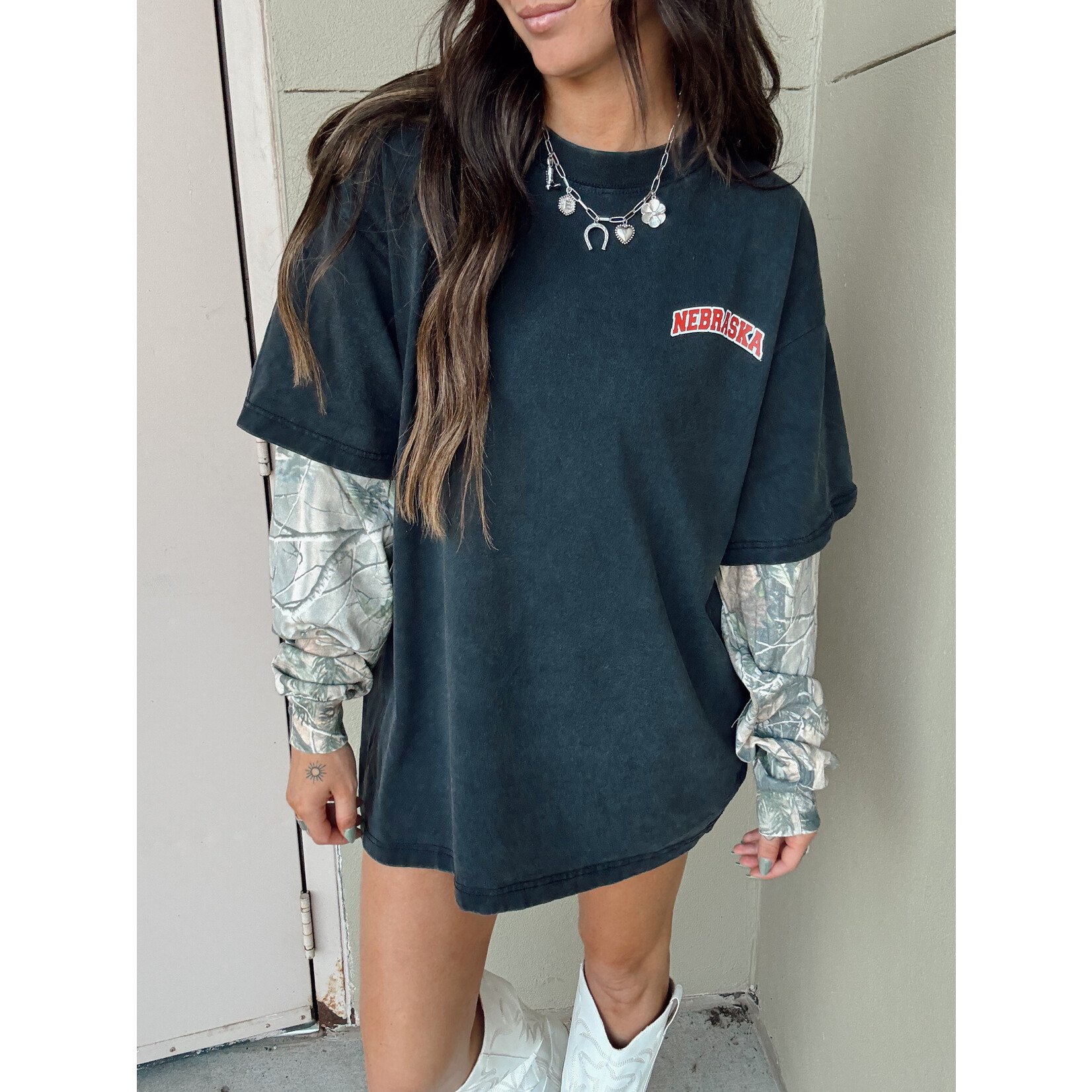 Cotton Collective Nebraska Football Field Long Sleeve