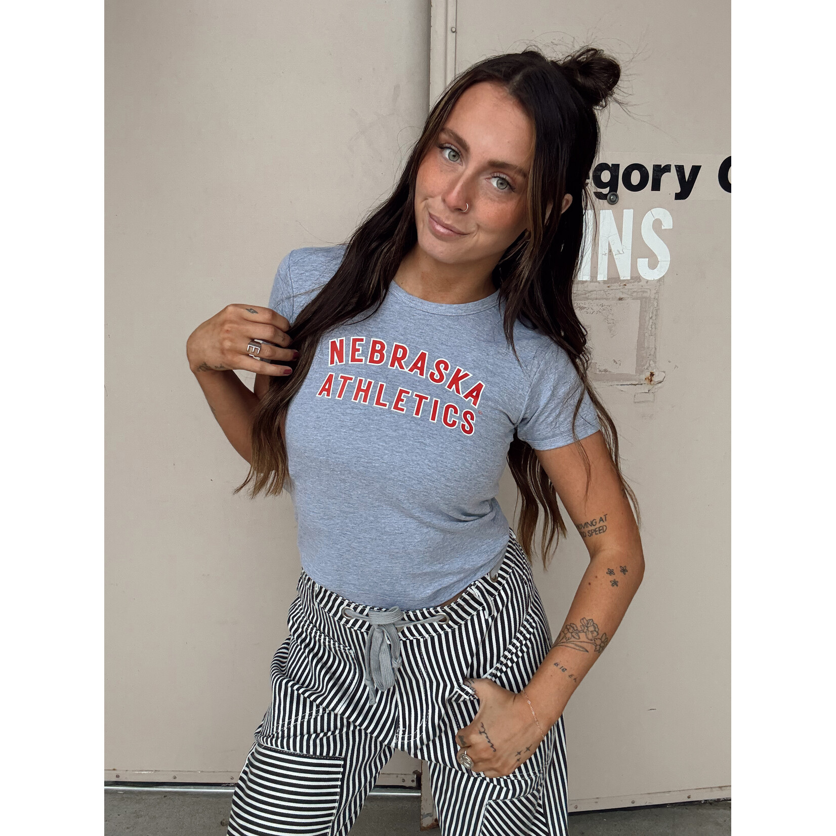 Los Angeles Apparel Nebraska Athletics Baby Tee