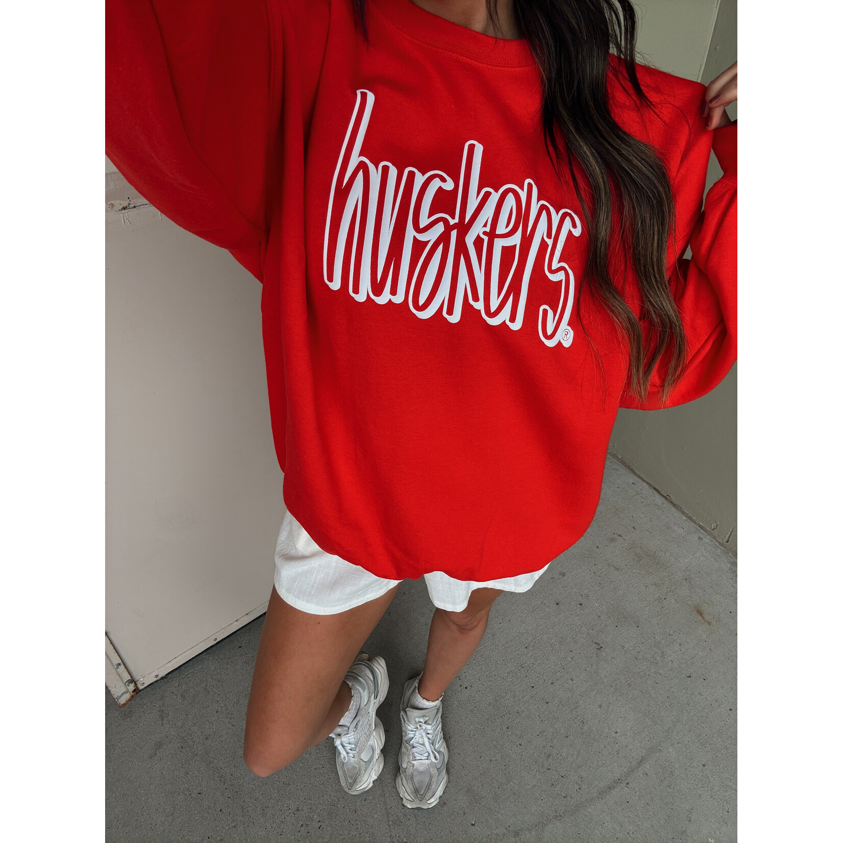 Dash Forward Huskers 3D Puff Sweatshirt