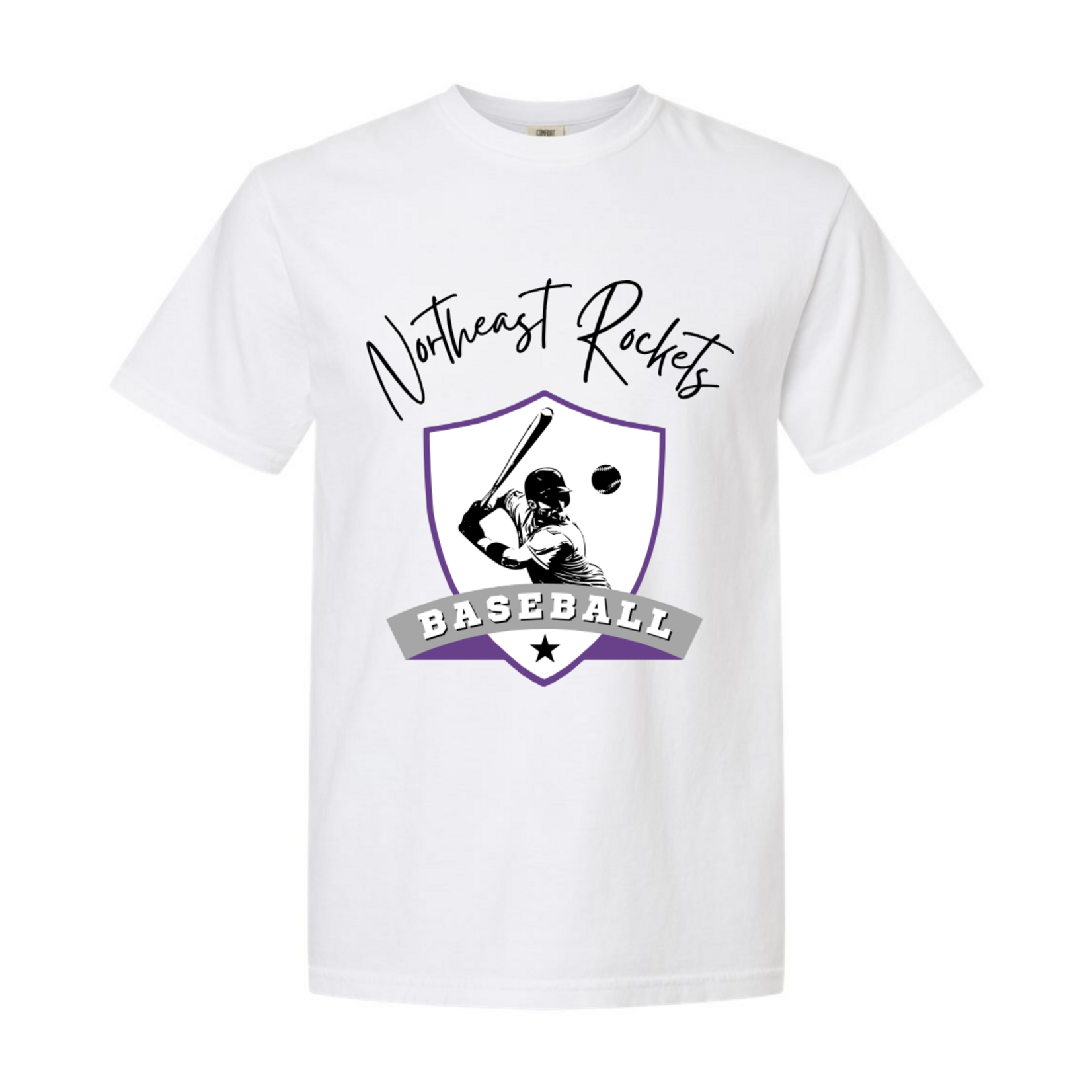 comfort colors Northeast Rockets Baseball Tee