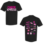 comfort colors Cheer Express All Teams Front & Back Tee