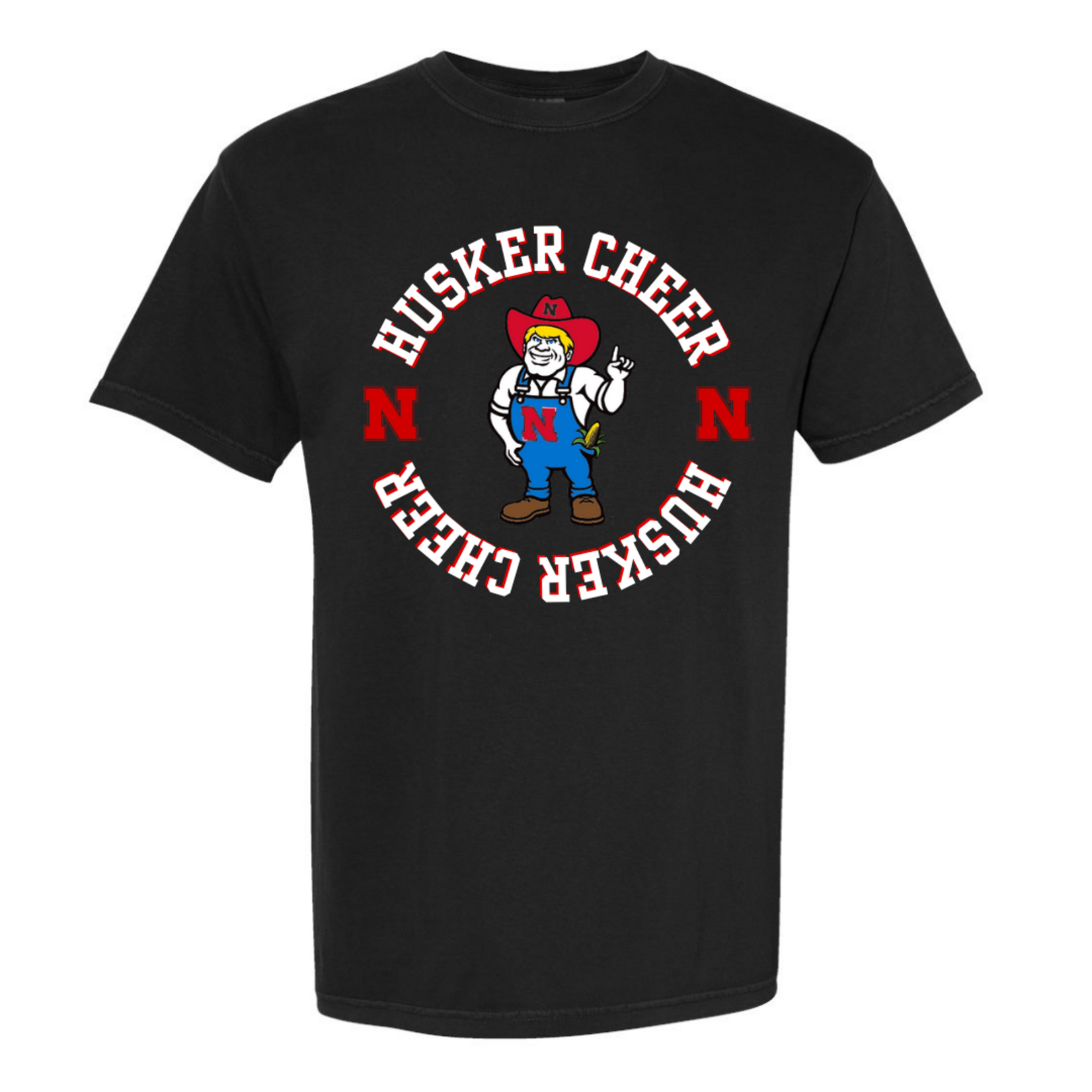 comfort colors Husker Cheer Circle Herbie Tee