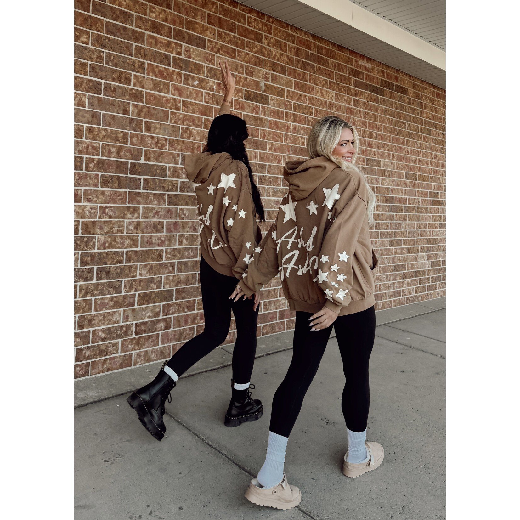 Ash & Ash Co. Cursive Stitch Star Hoodie