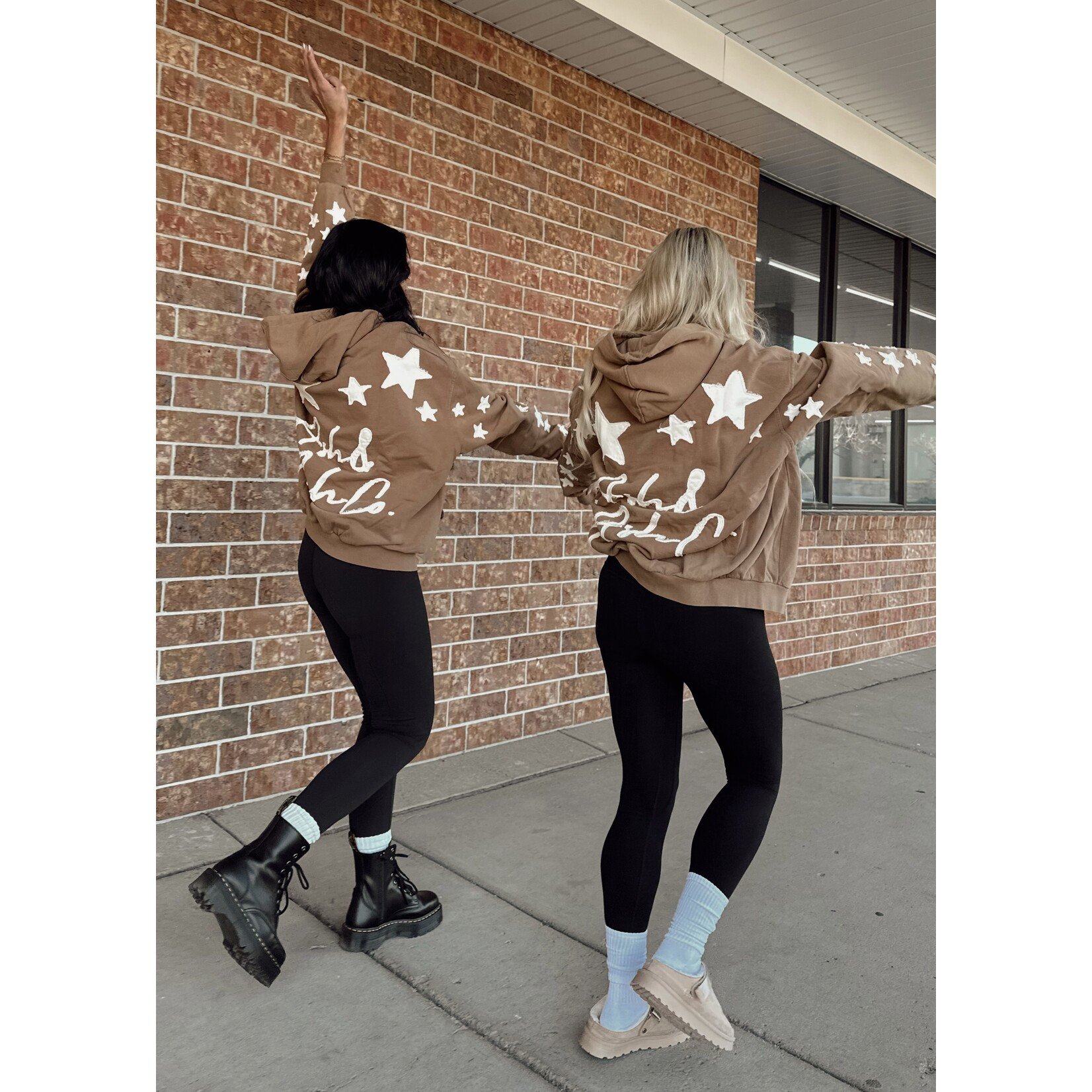 Ash & Ash Co. Cursive Stitch Star Hoodie