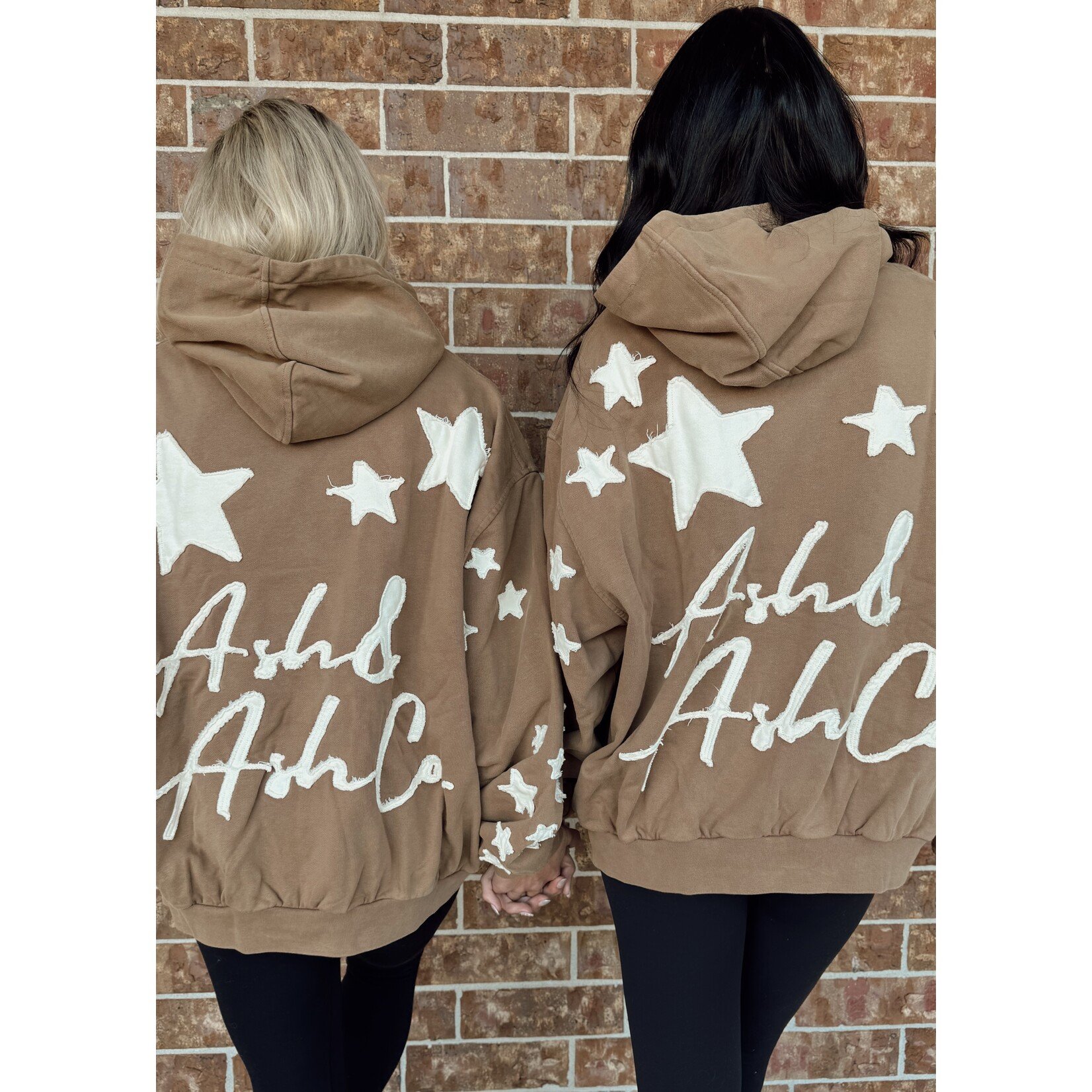 Ash & Ash Co. Cursive Stitch Star Hoodie