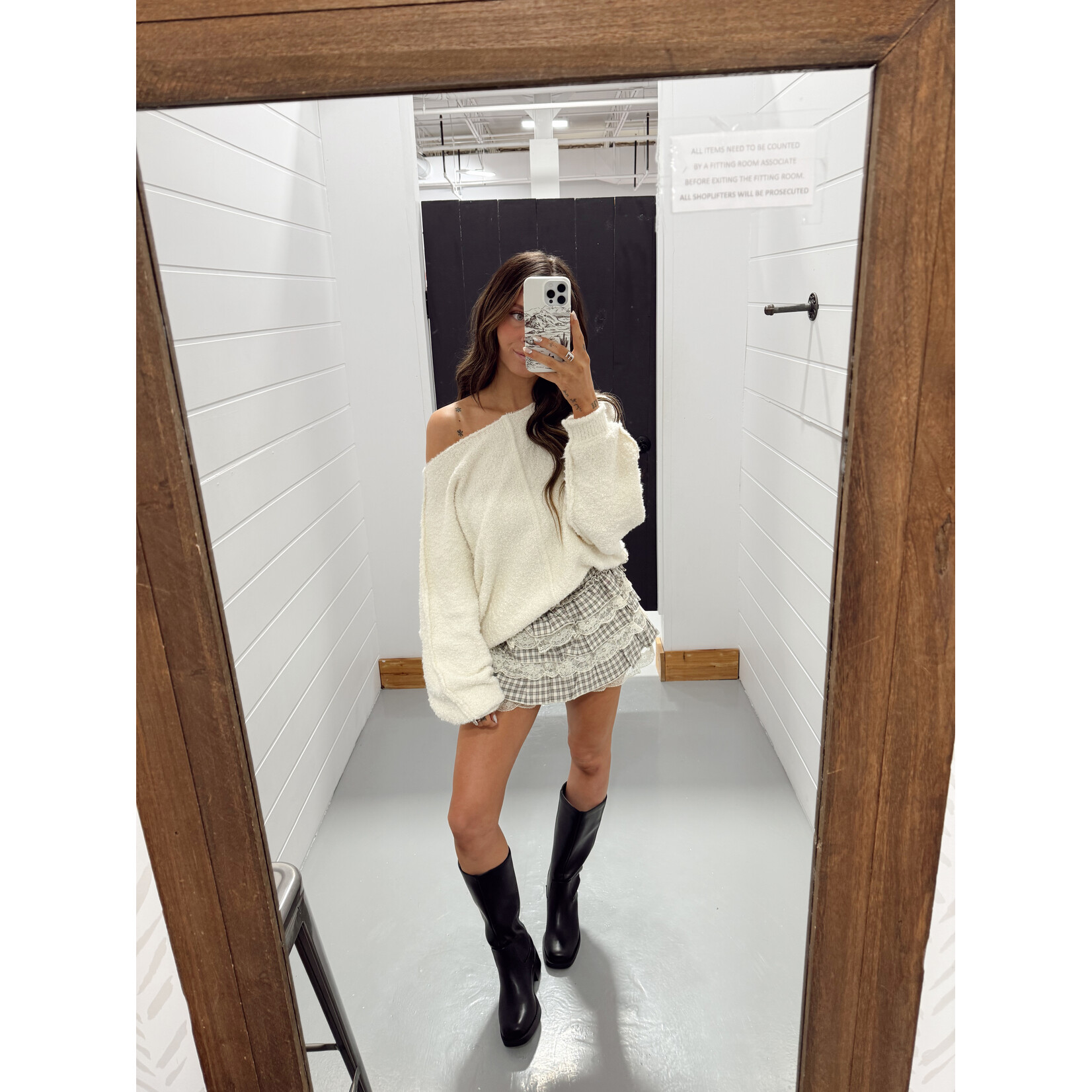 So Me Loose Exposed Seam Slouchy Sweater