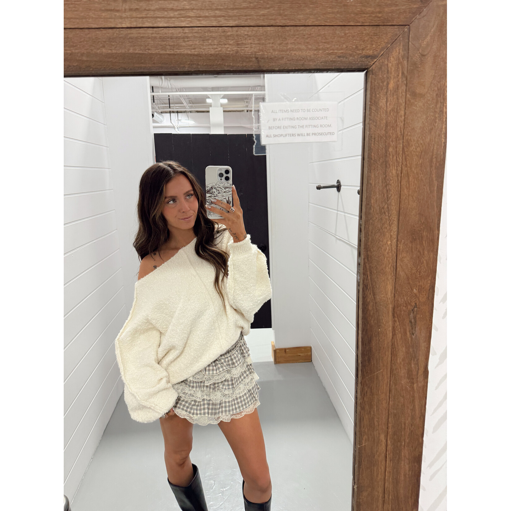 So Me Loose Exposed Seam Slouchy Sweater