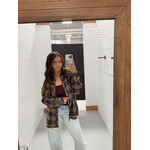 Point Collard Frayed Flannel Shirt