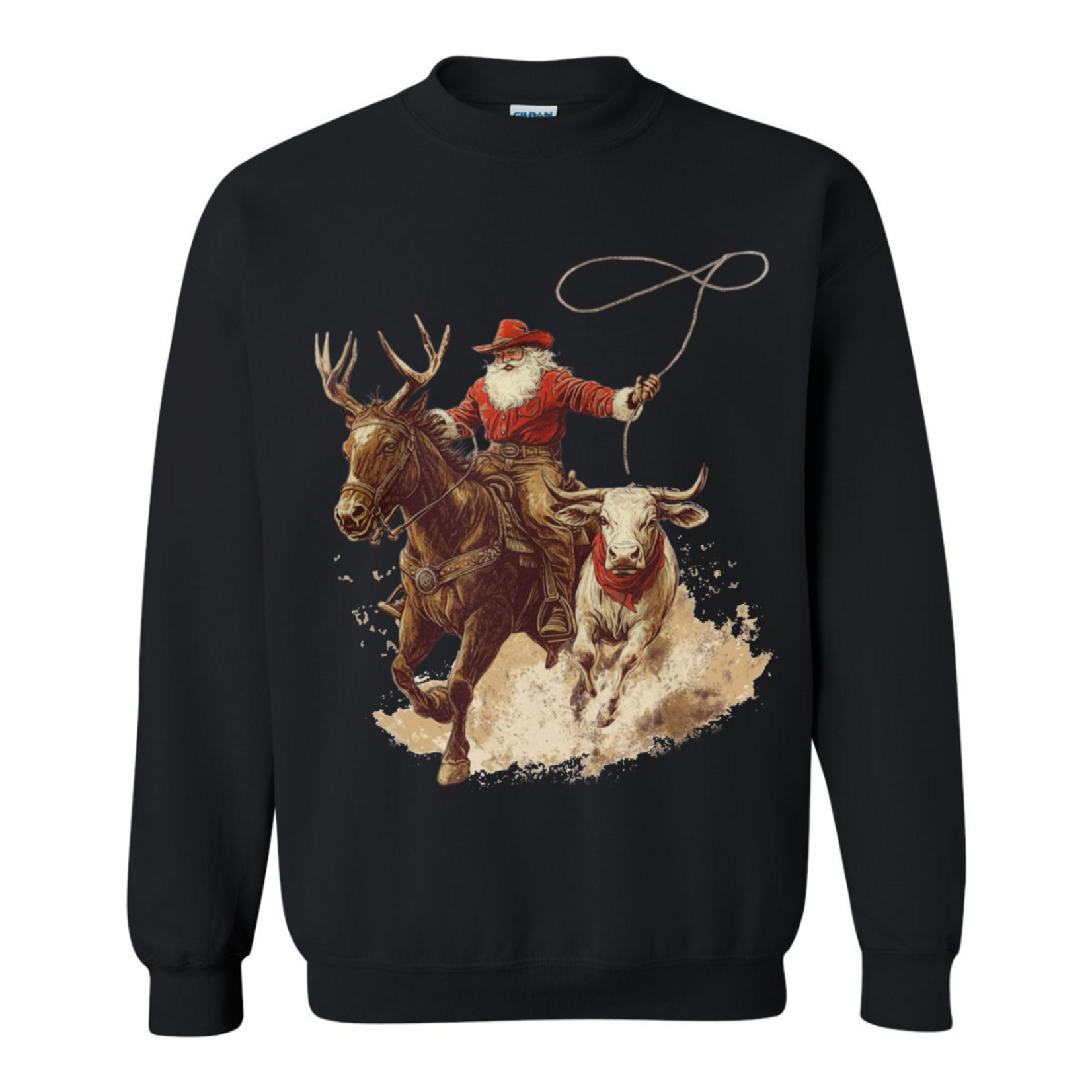 Gildan Cowboy Santa Crew