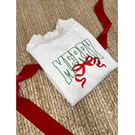 Merry Bow Emb. Mock Neck Sweatshirt