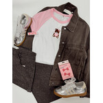 Bella+Canvas Teddy Bear Heart Emb. Baby Tee