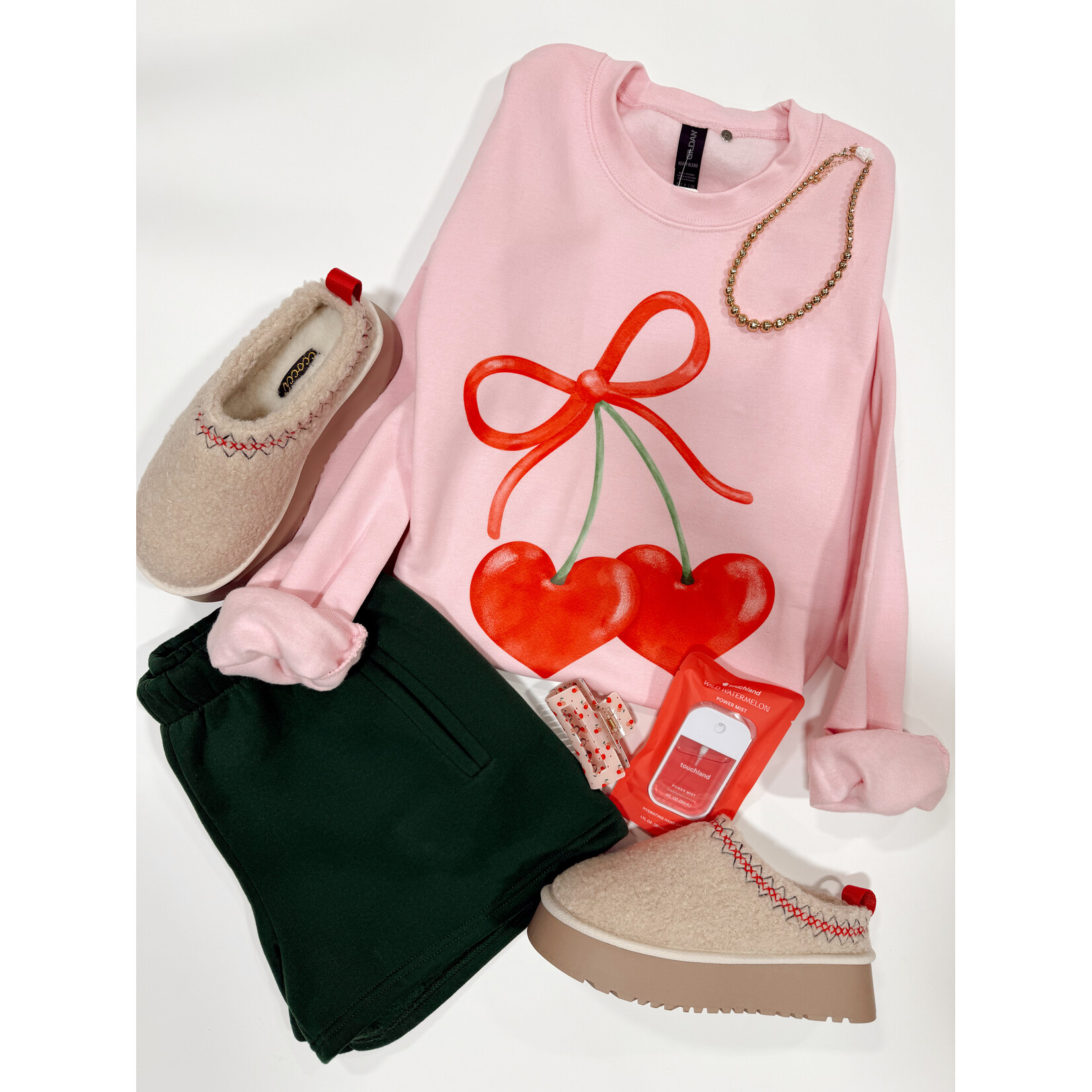 Gildan Valentines Cherry Crewneck