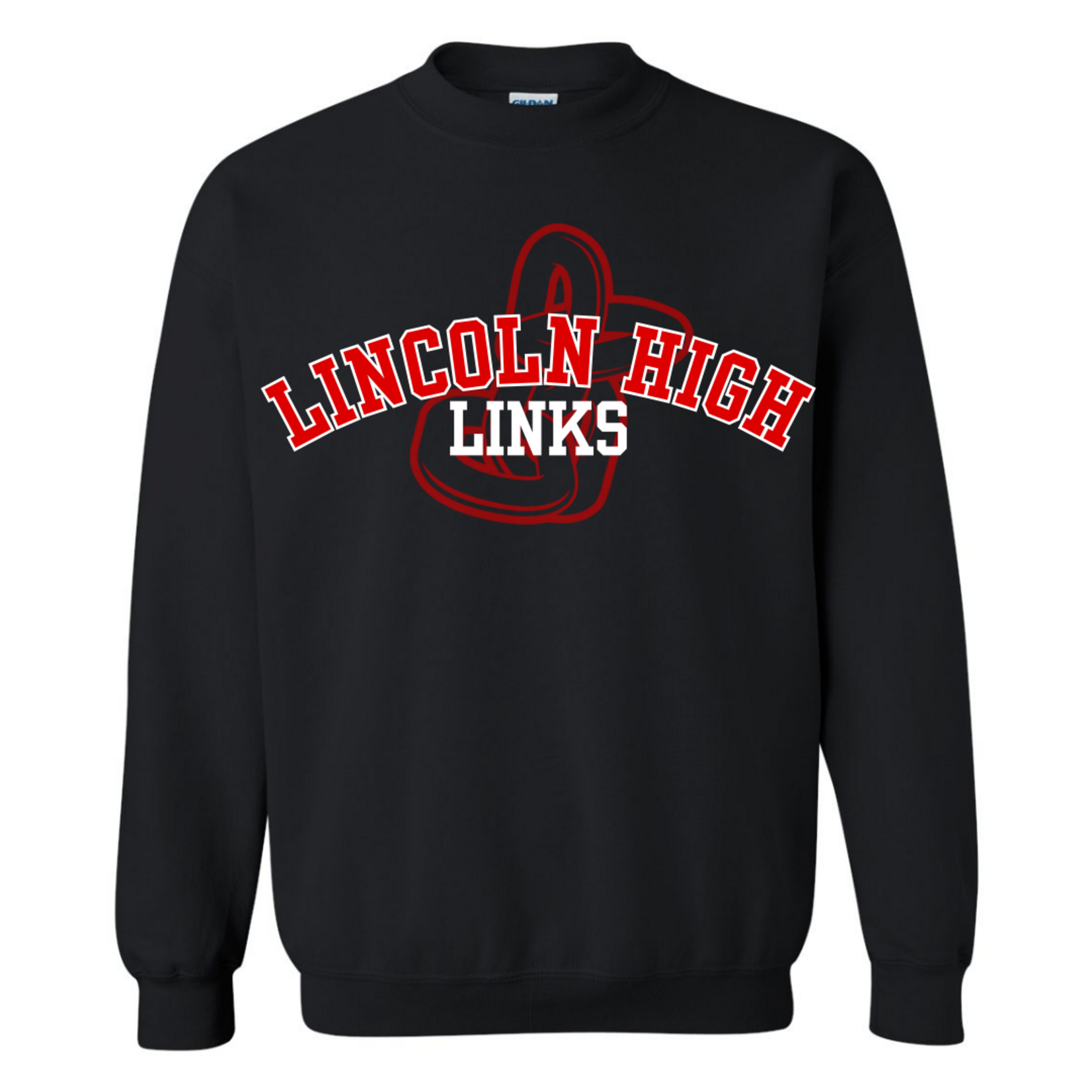 Gildan Lincoln High Links Layered Crew