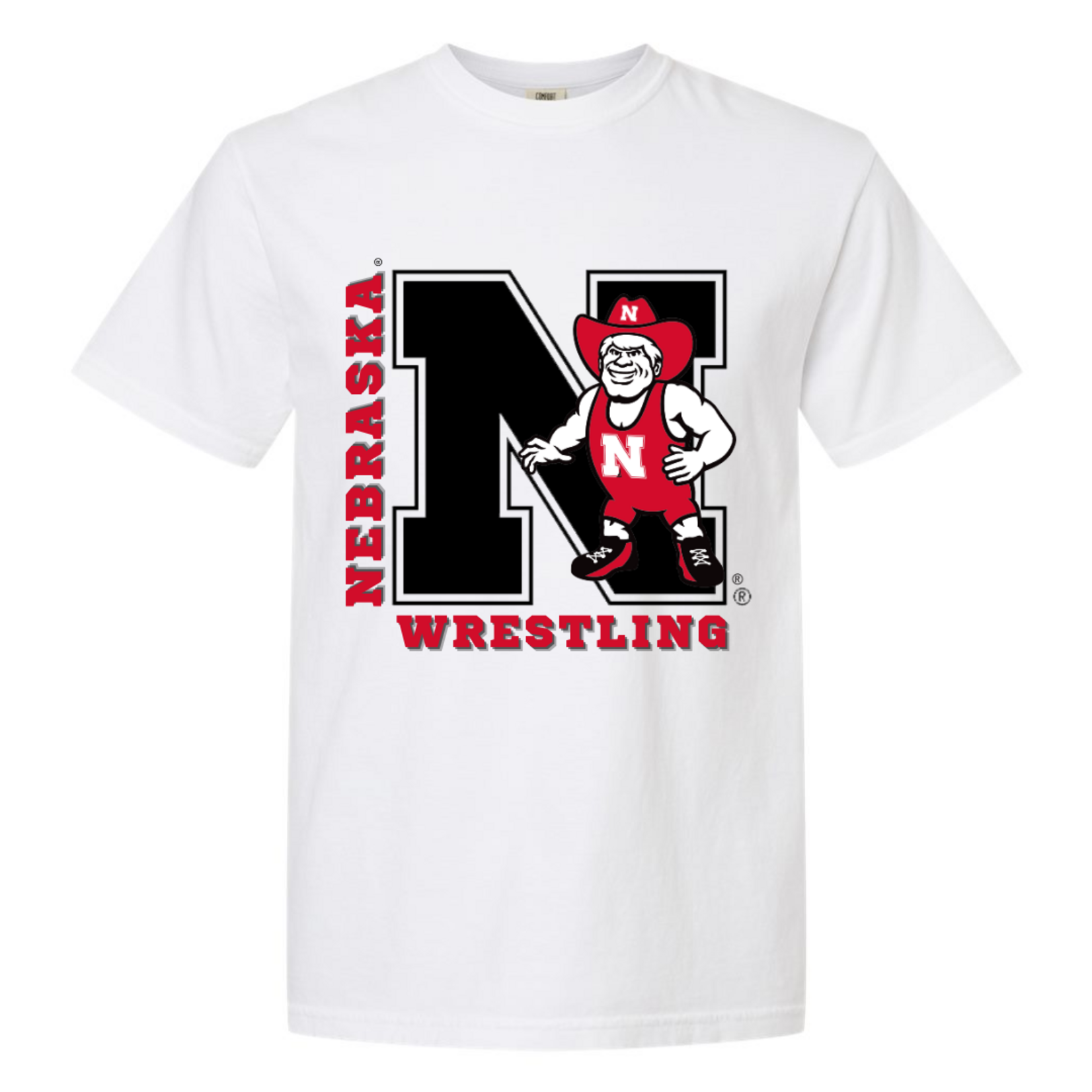 comfort colors Nebraska Wrestling Herbie Tee
