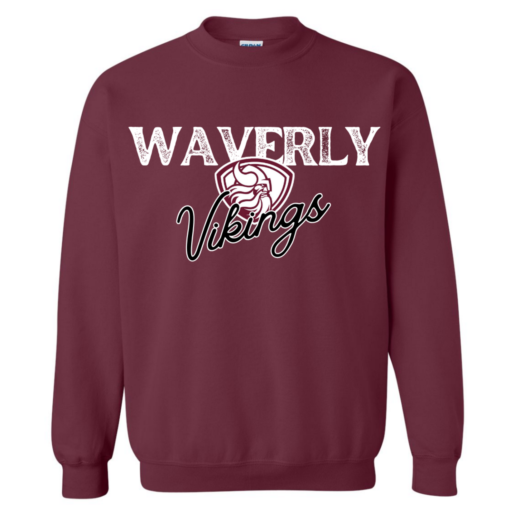 Gildan Waverly Vikings Rough Layered Crew
