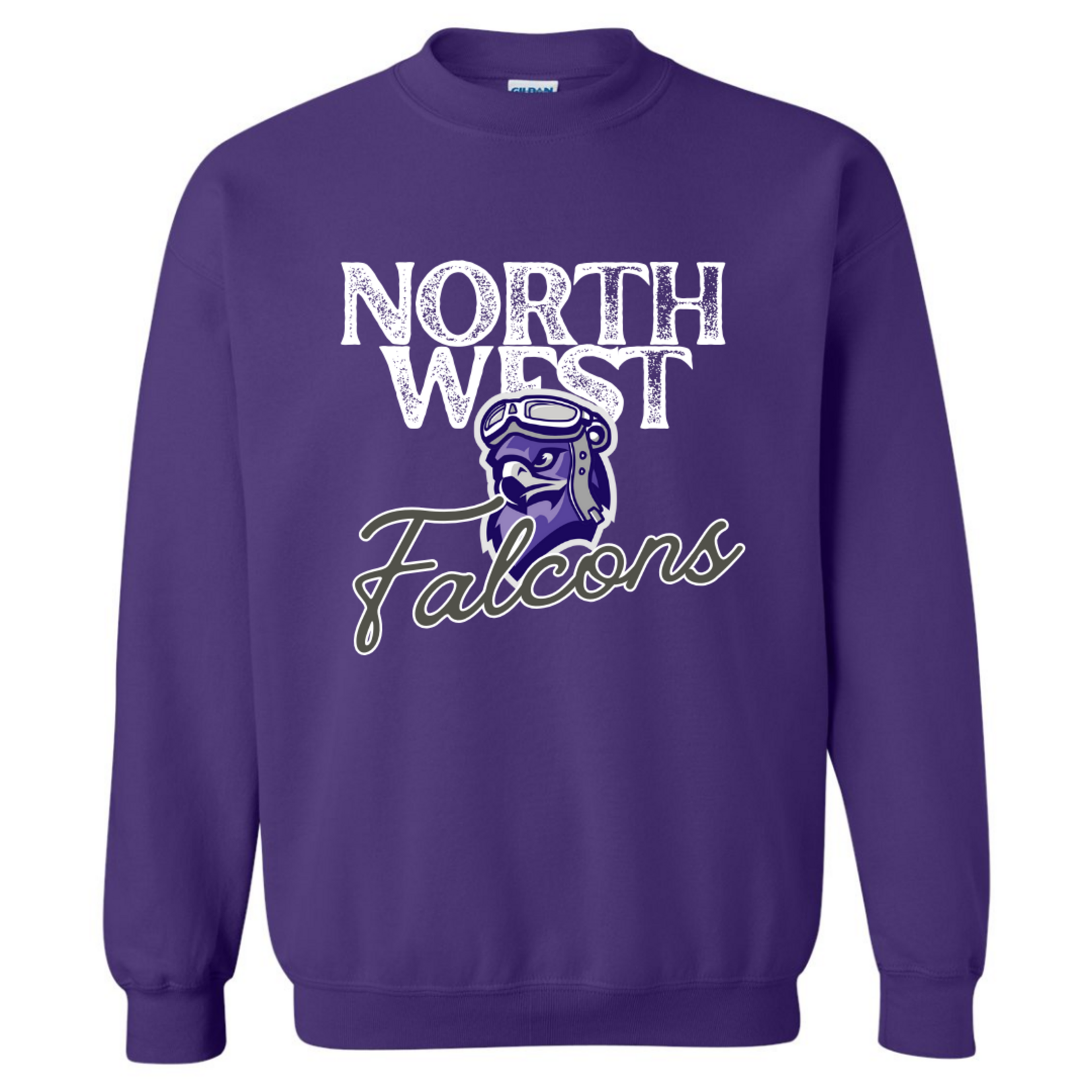 Gildan Northwest Falcons Rough Layered Crew