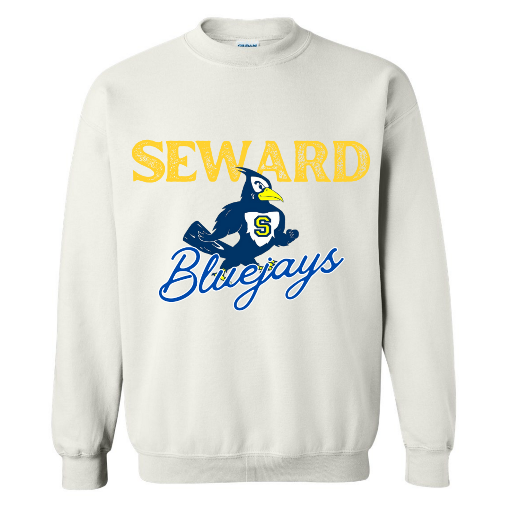 Gildan Seward Bluejays Rough Layered Crew