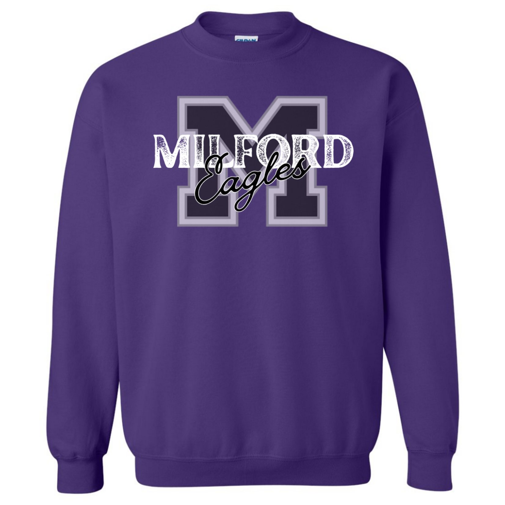Gildan Milford Eagles Layered Crew