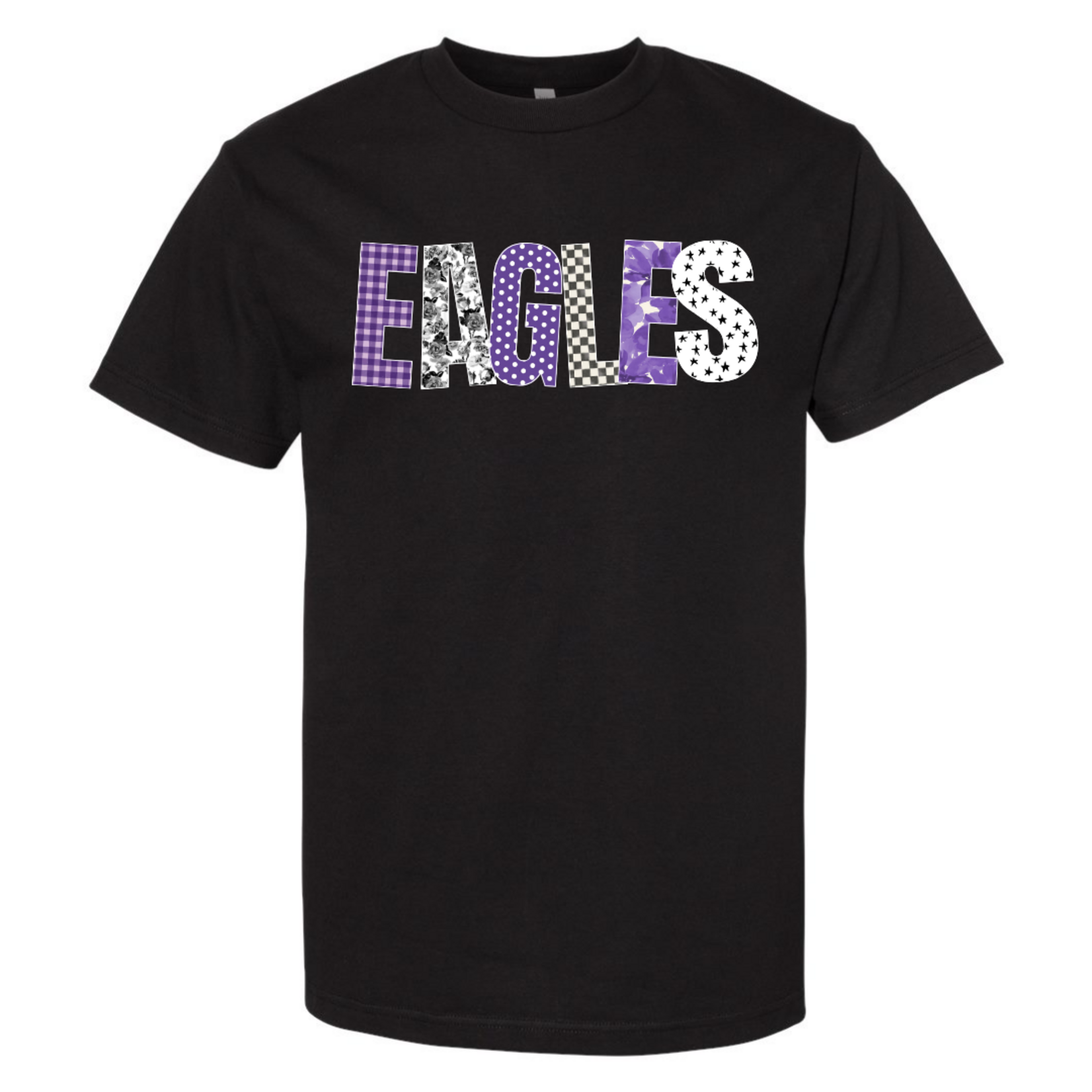comfort colors Eagles Patchwork Tee