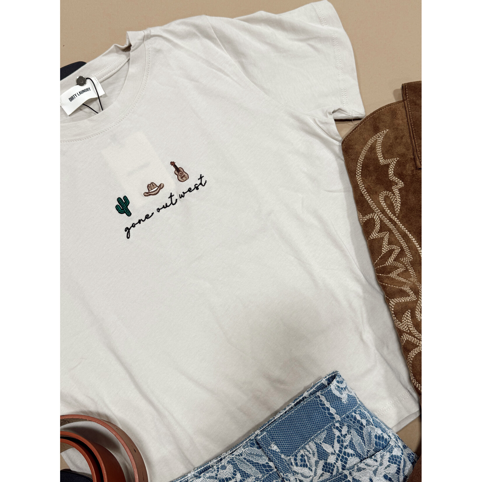 Gone Out West Emb. Tee