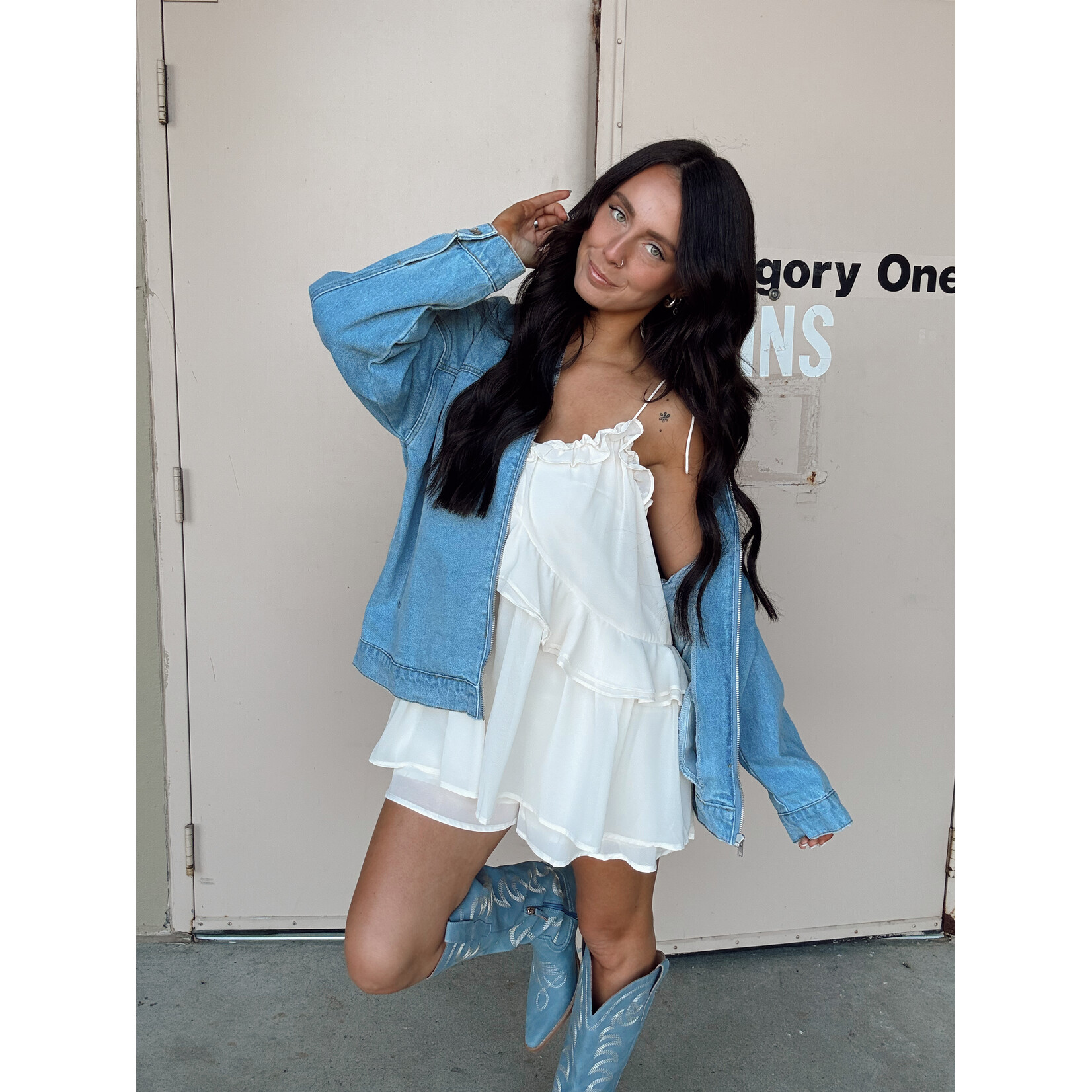 Le Lis Oversized Denim Jacket