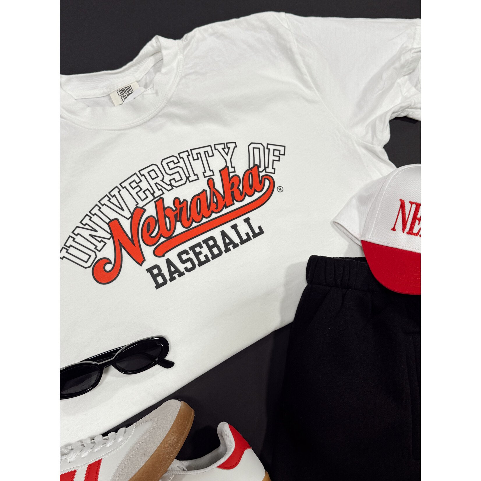 comfort colors University of Nebraska Baseball Tee