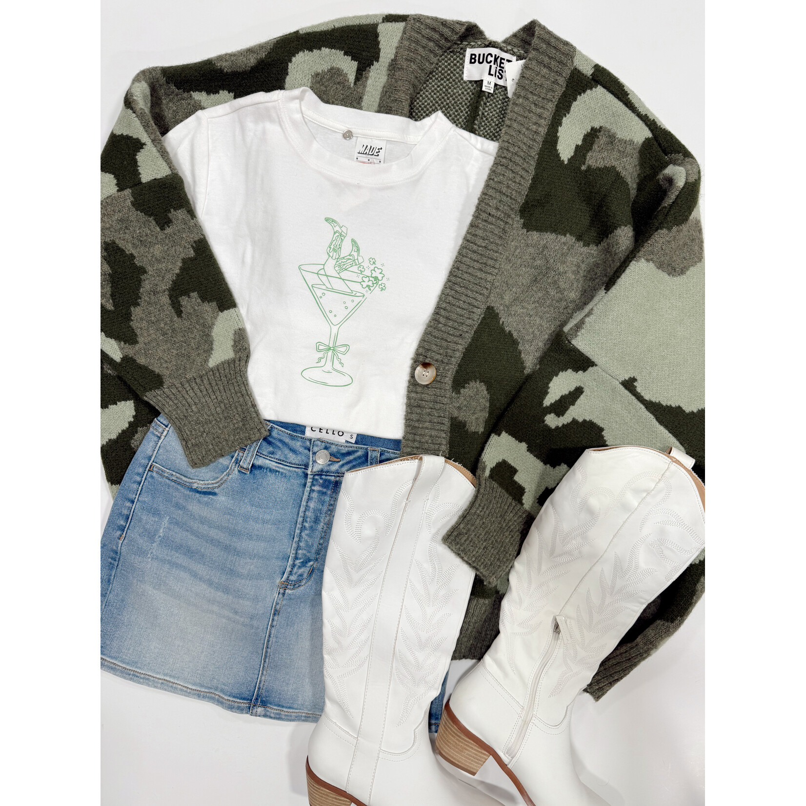 MADE St. Pats Martini Glass Baby Tee