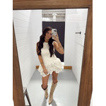 Floral Lace Scalloped Hem Mini Dress