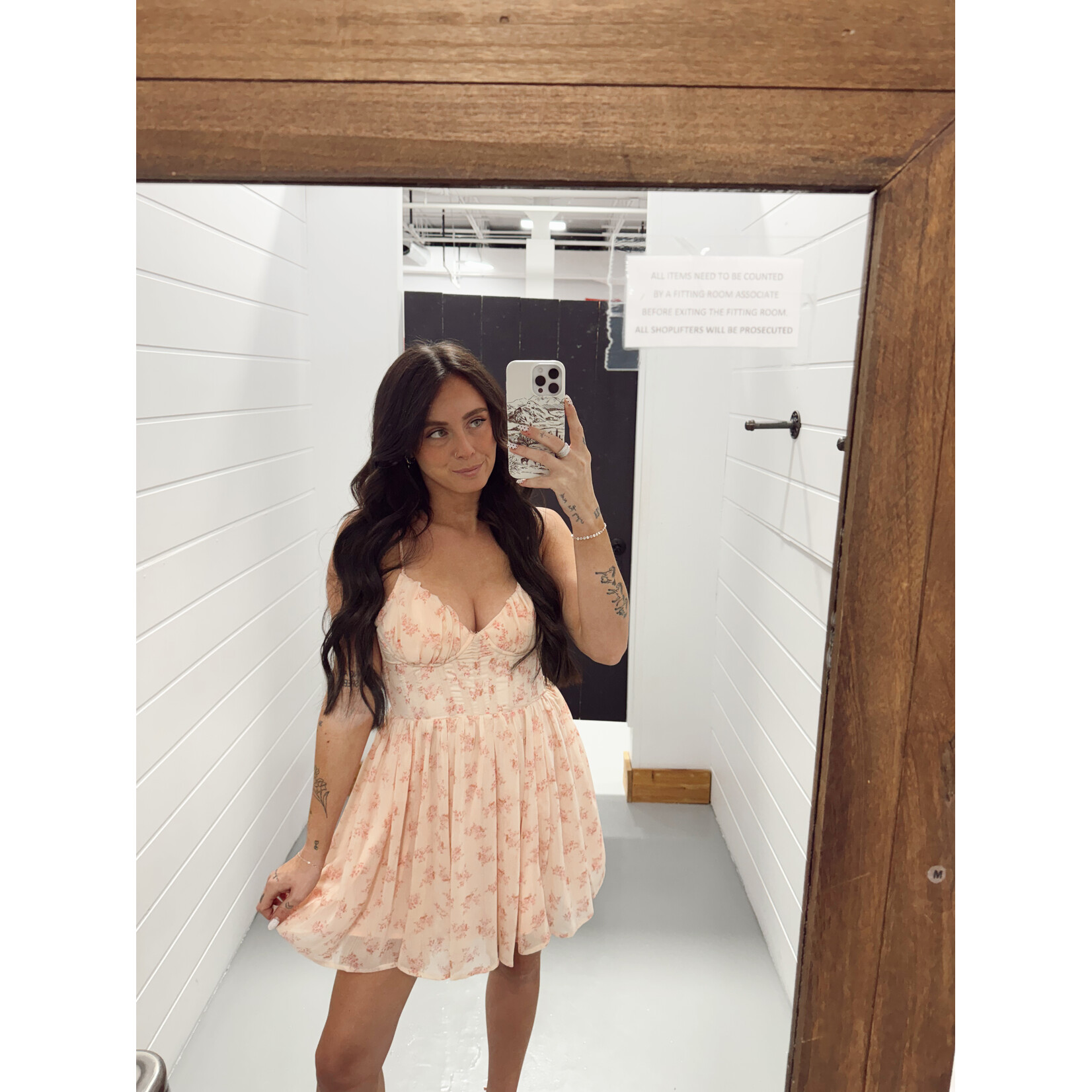 Rosewater Reverie Corset Mini Dress