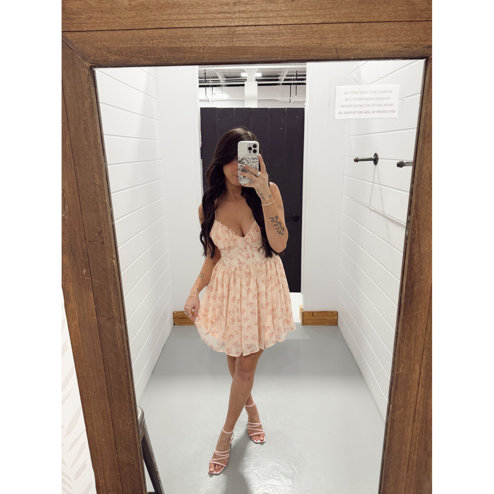 Rosewater Reverie Corset Mini Dress