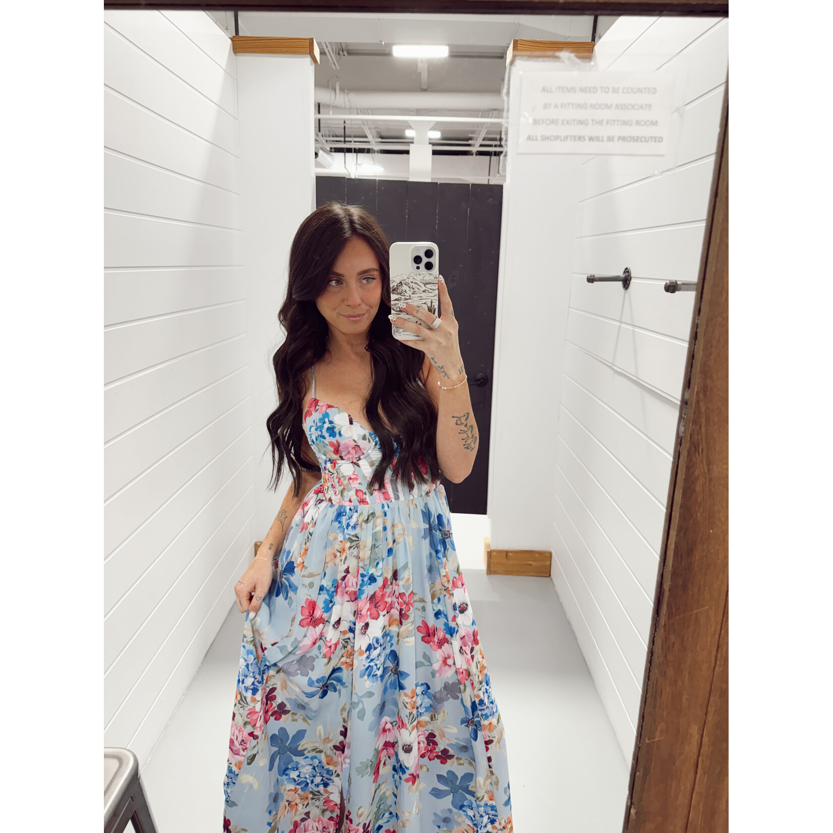 Corset Floral Maxi Dress